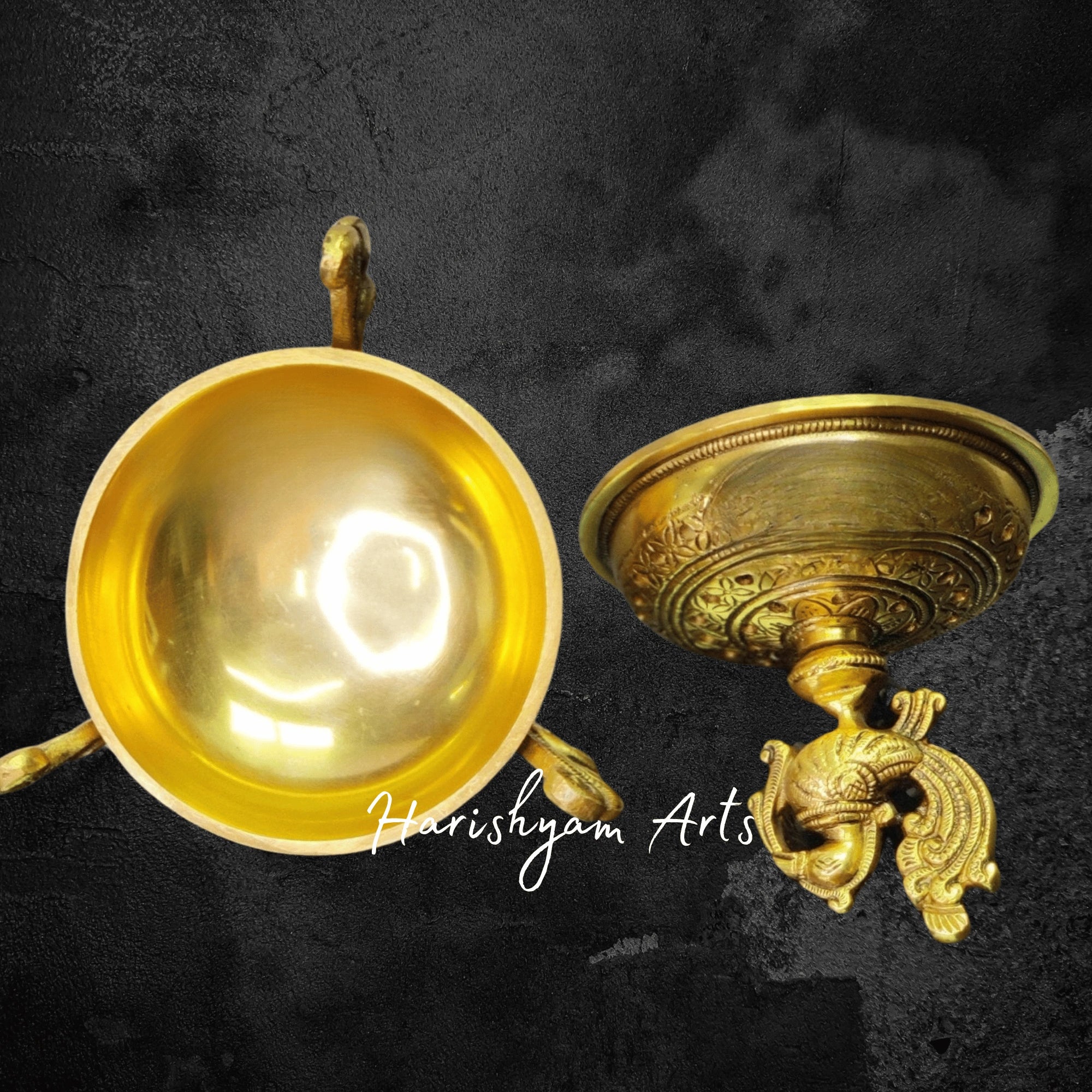 Handcrafted Brass Peacock Dhoop Dani for Loban and Incense Rituals