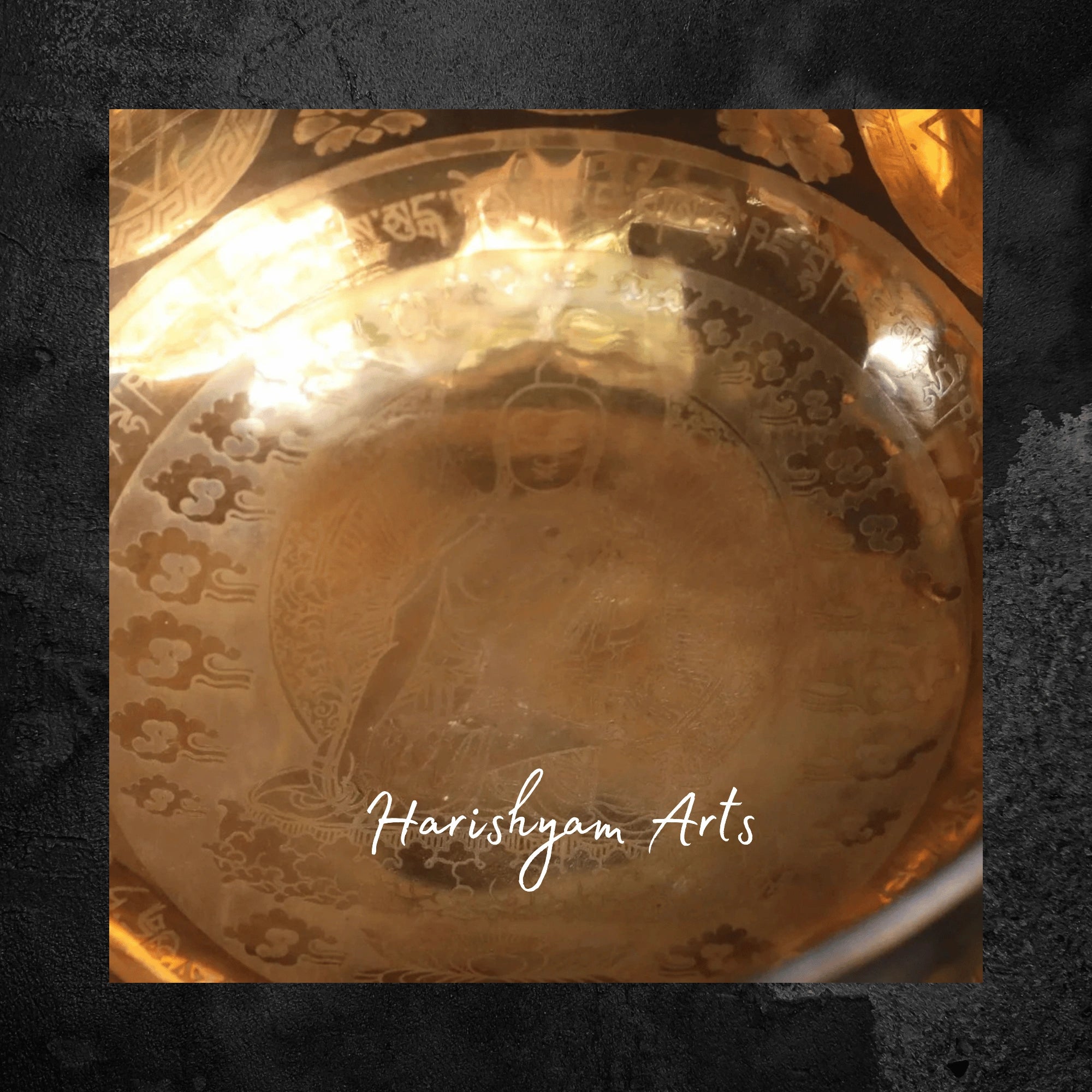 Handcrafted Buddha Carving Sound Bowl for Meditation