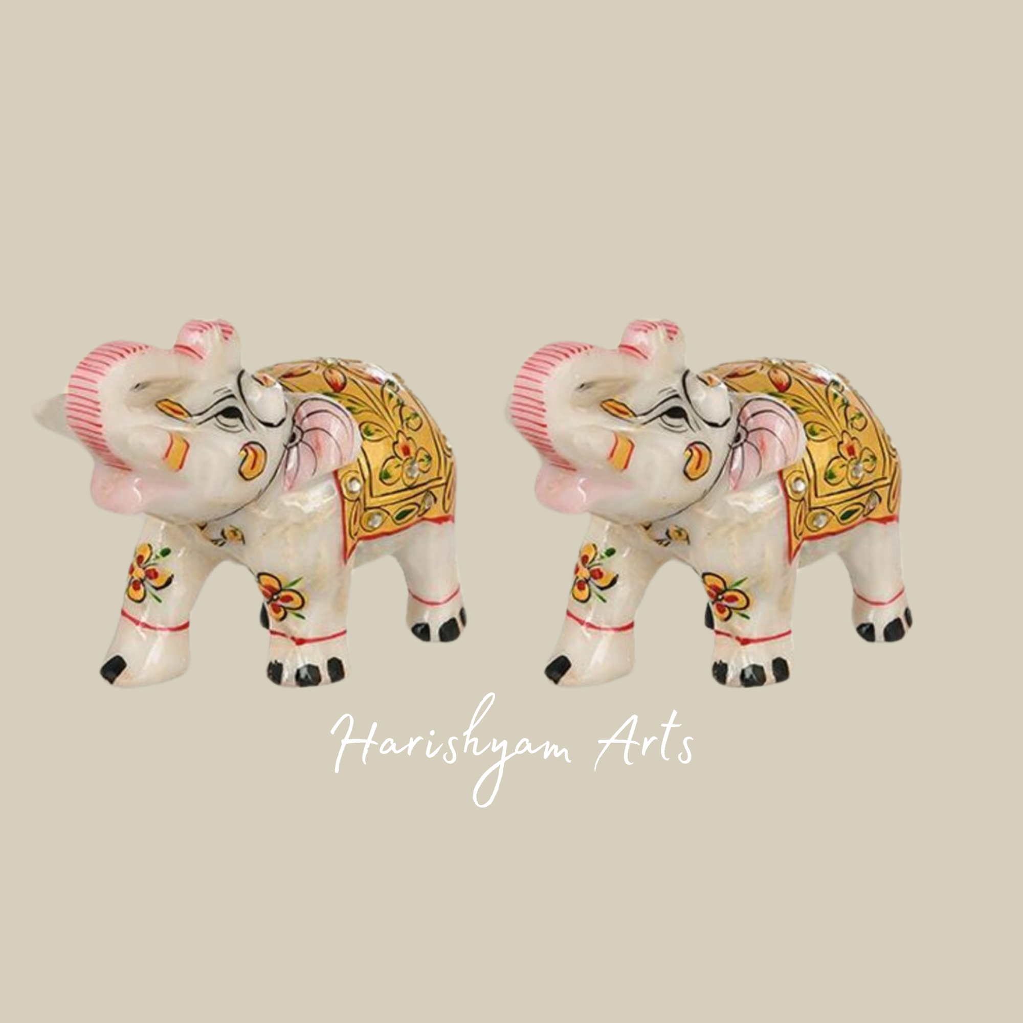 Handmade Marble Elephant Decorative Marble Art Piece4