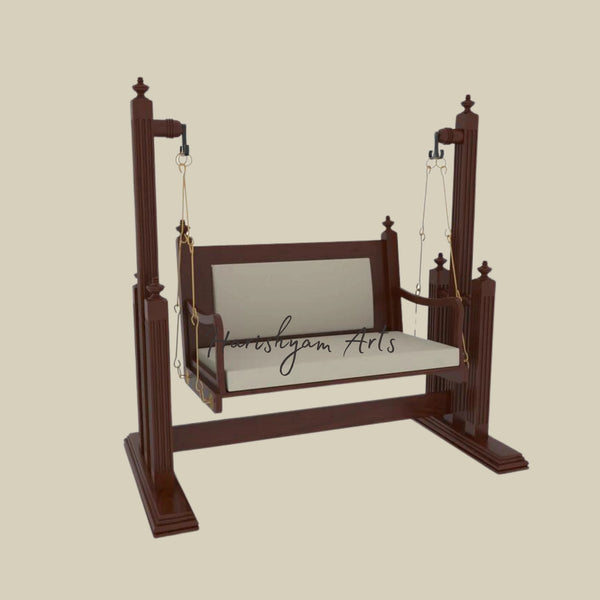 Handmade Classic Wooden Jhula for Porch