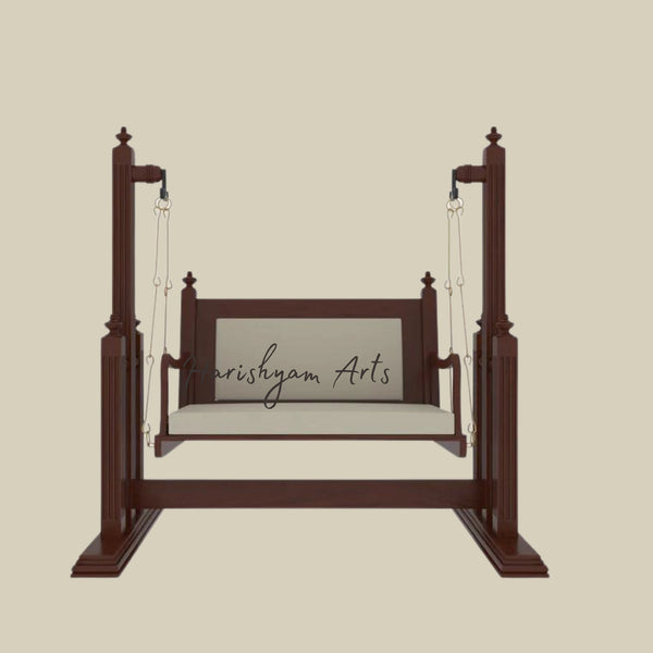 Handmade Classic Wooden Jhula for Porch