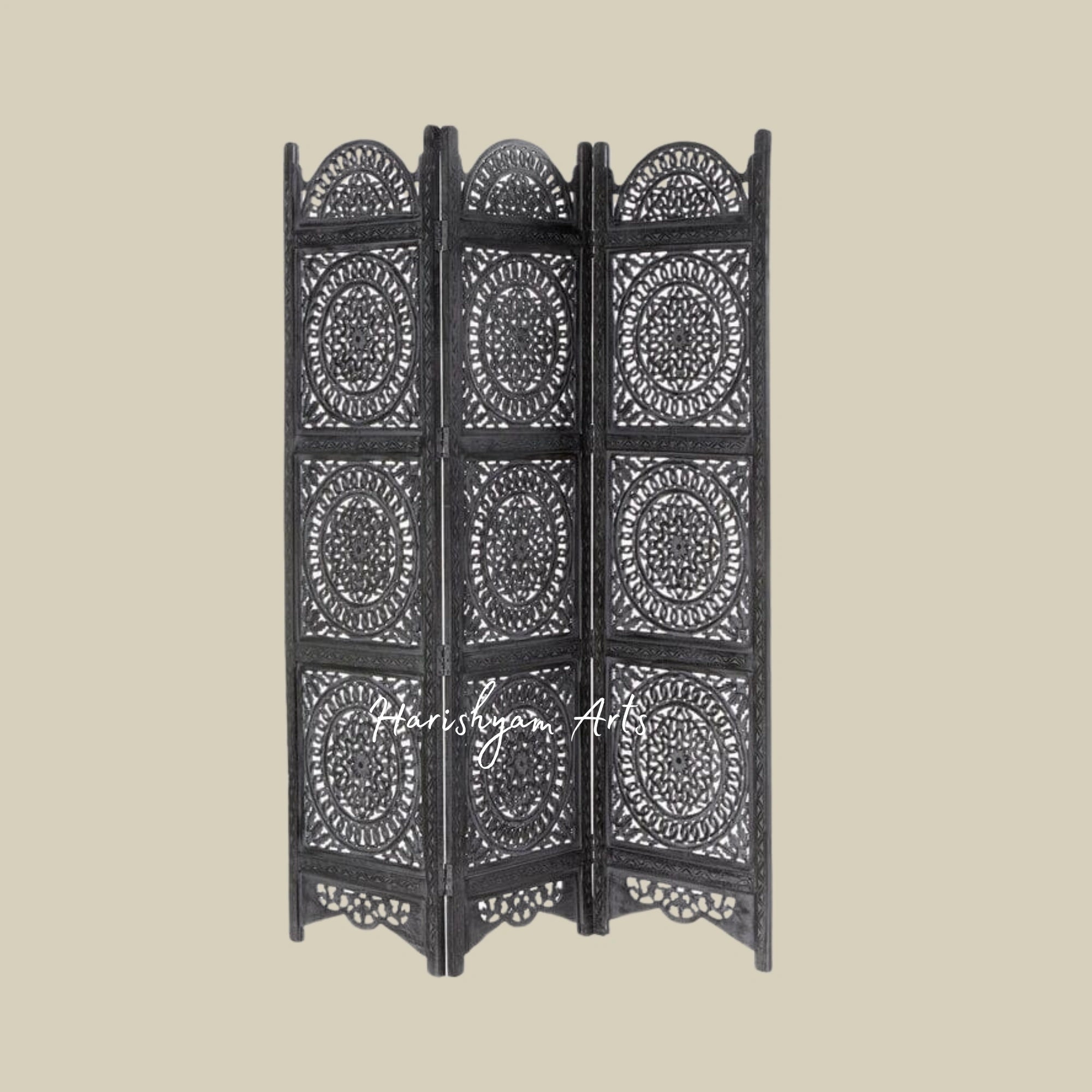 Heritage Style Wooden Partition with Classic Lattice Design5