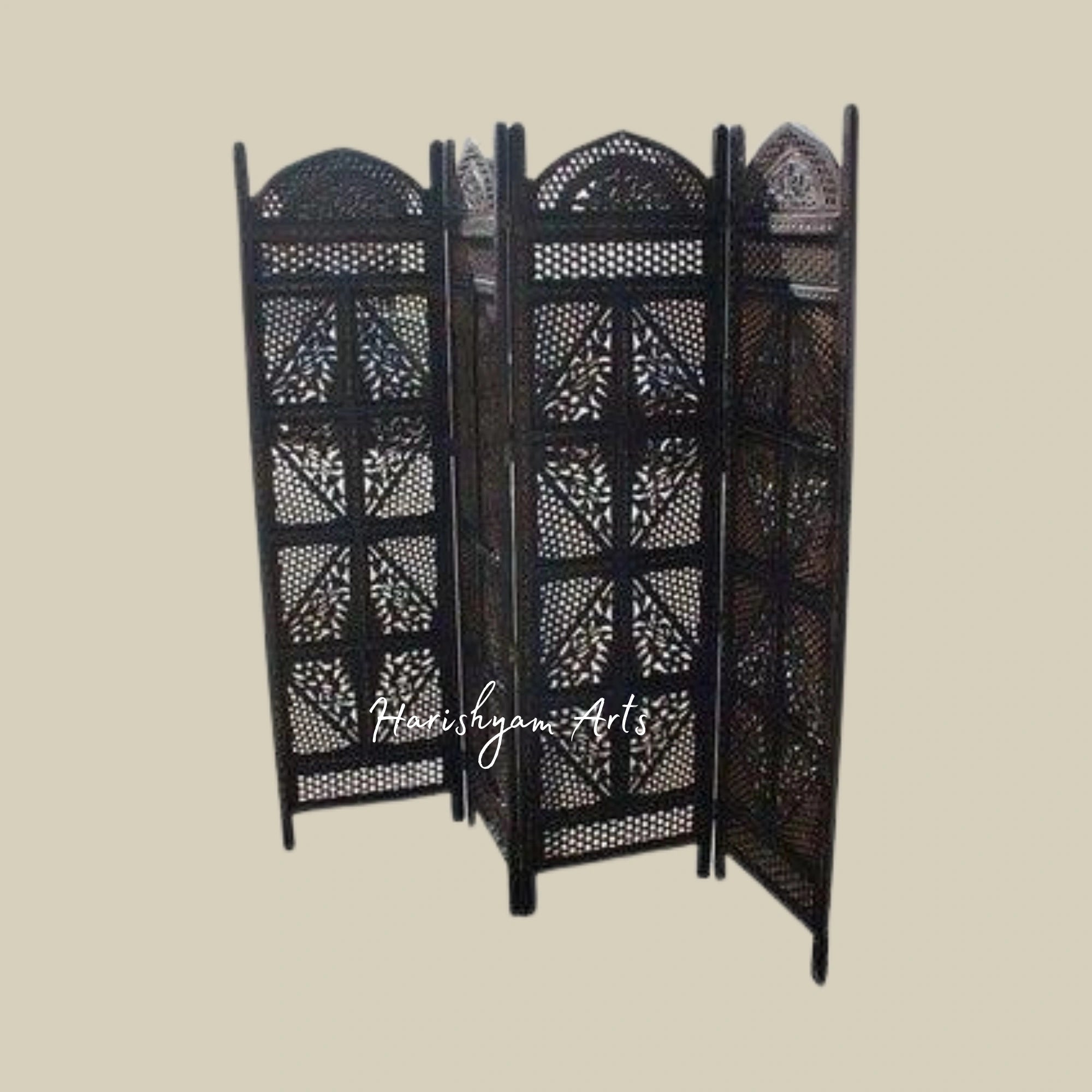 Heritage Wooden Partition Wall with Detailed Hand Carvings