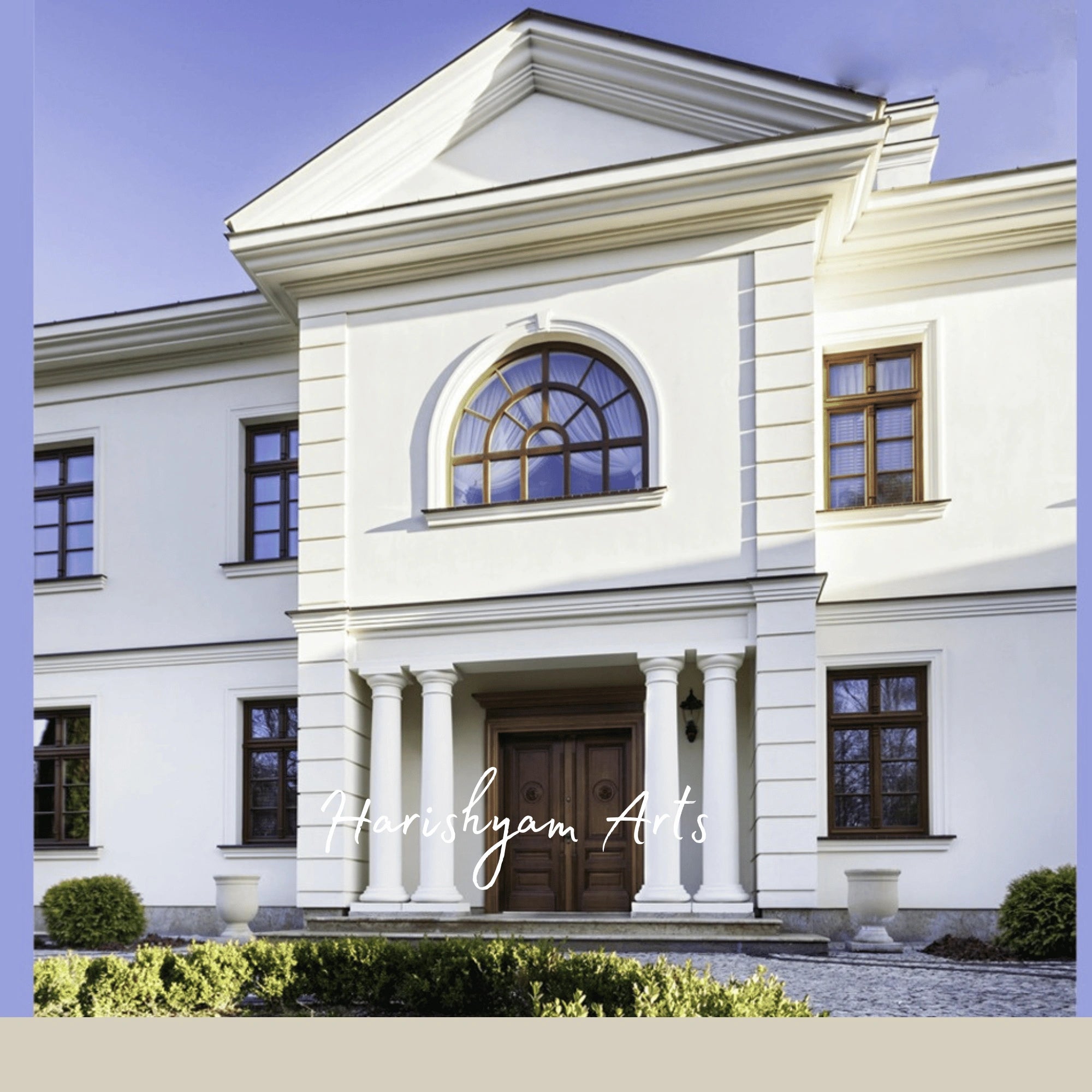 Imperial Classic Main Double Door – Grand Entrance Solid Wood Door with Neo-Classical Design