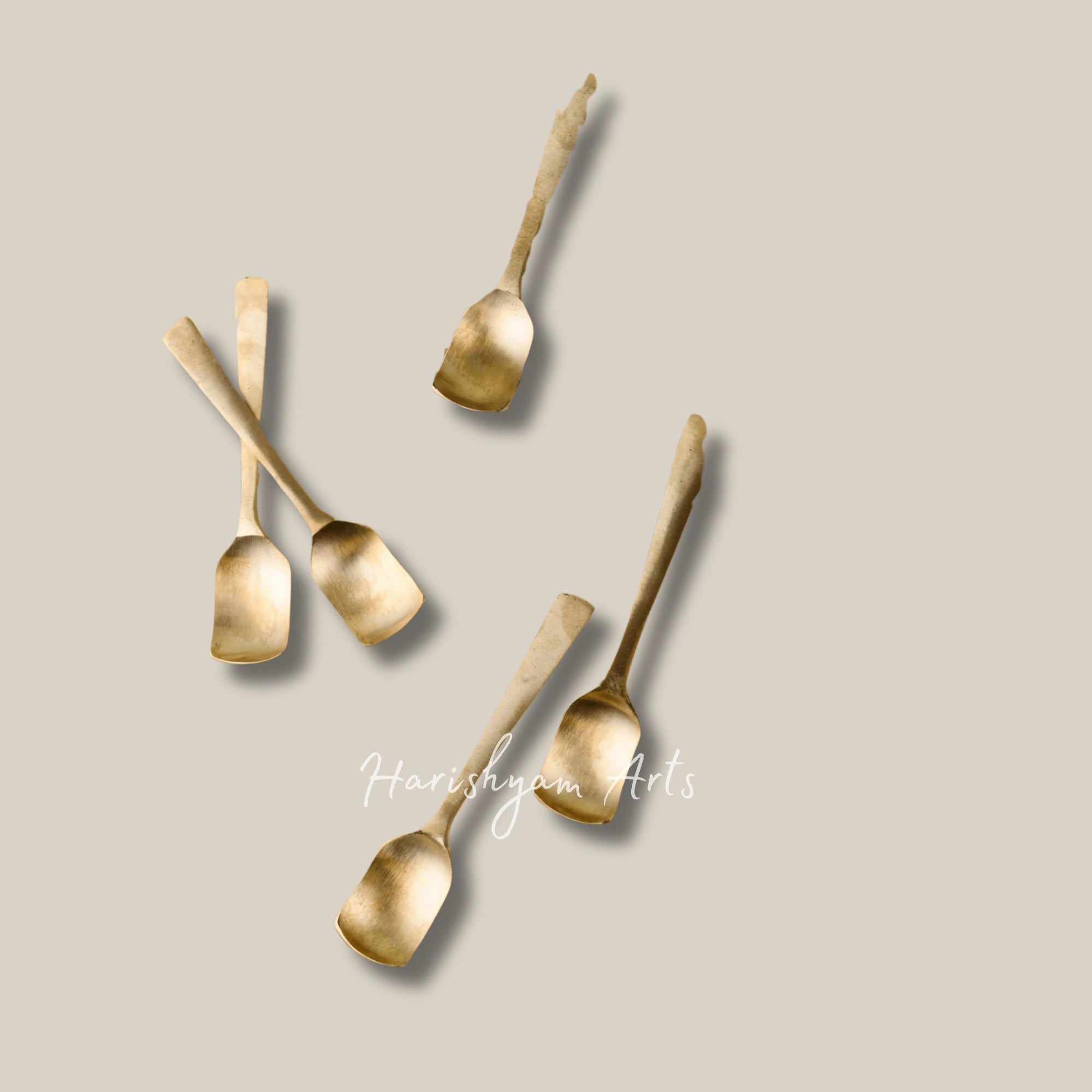 Kansa Dessert and Ice Cream Spoon Set of 6 for Sweet Dishes