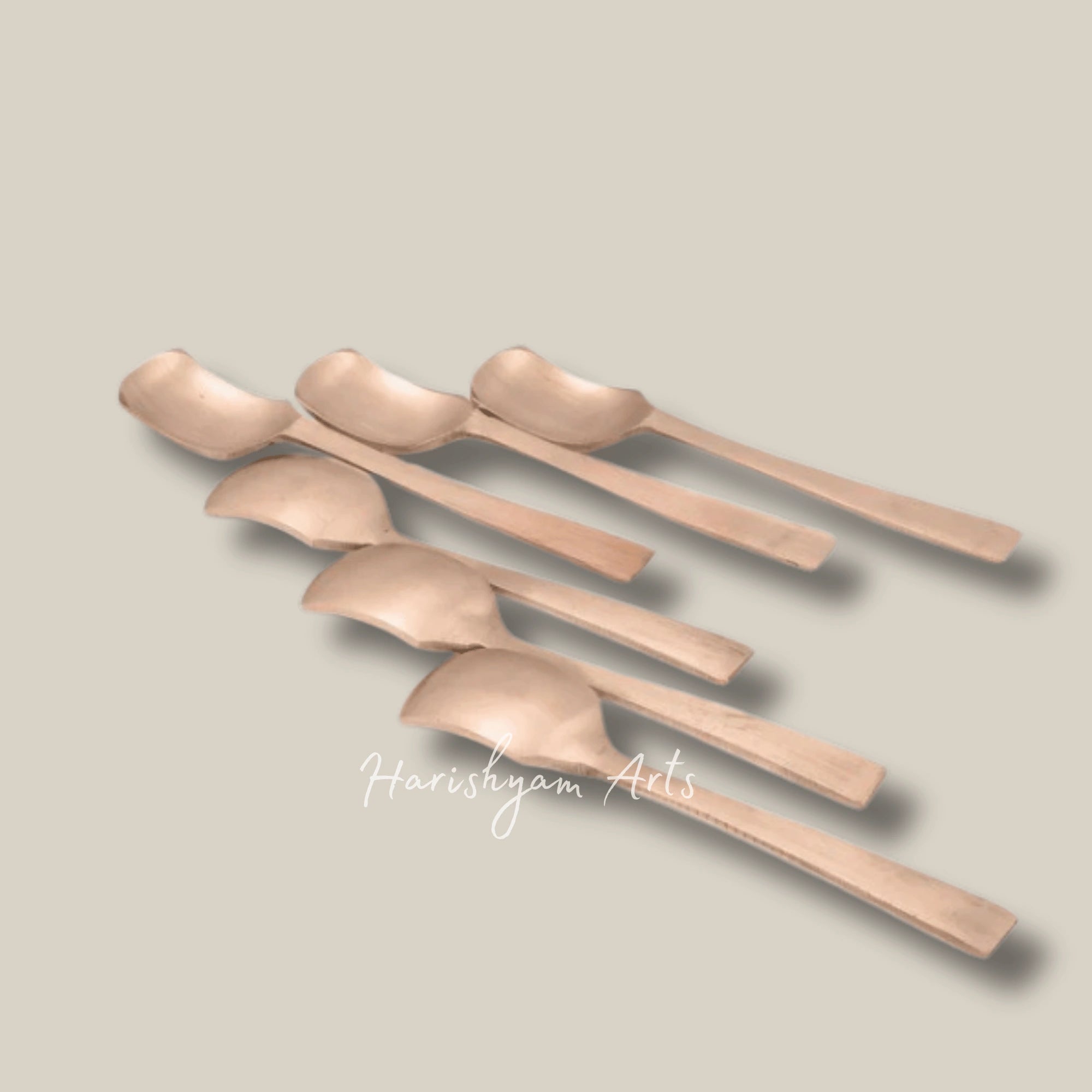 Kansa Dessert and Ice Cream Spoon Set of 6 for Sweet Dishes