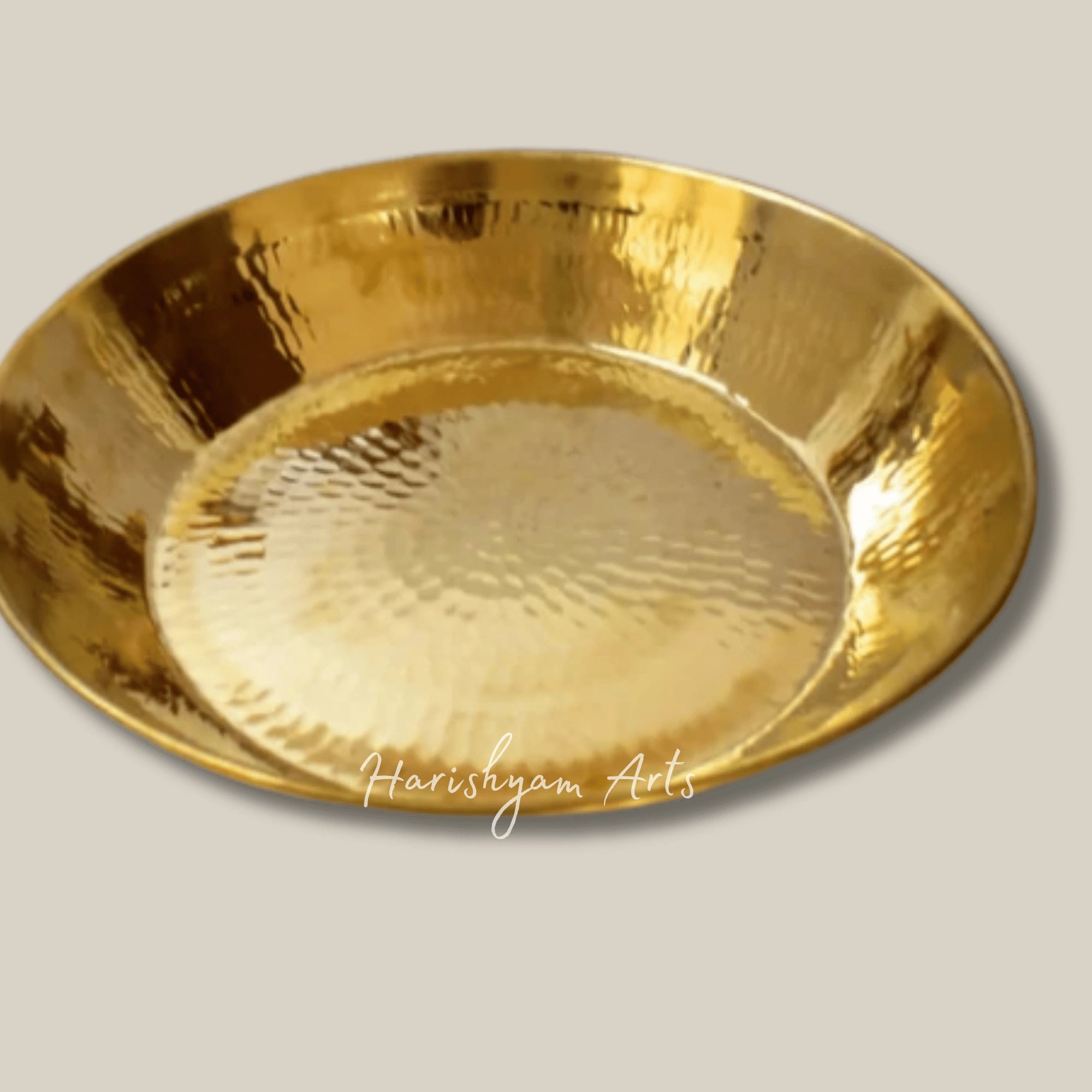 Large Brass Paraat Bowl Without Tin Coating for Dough Mixing