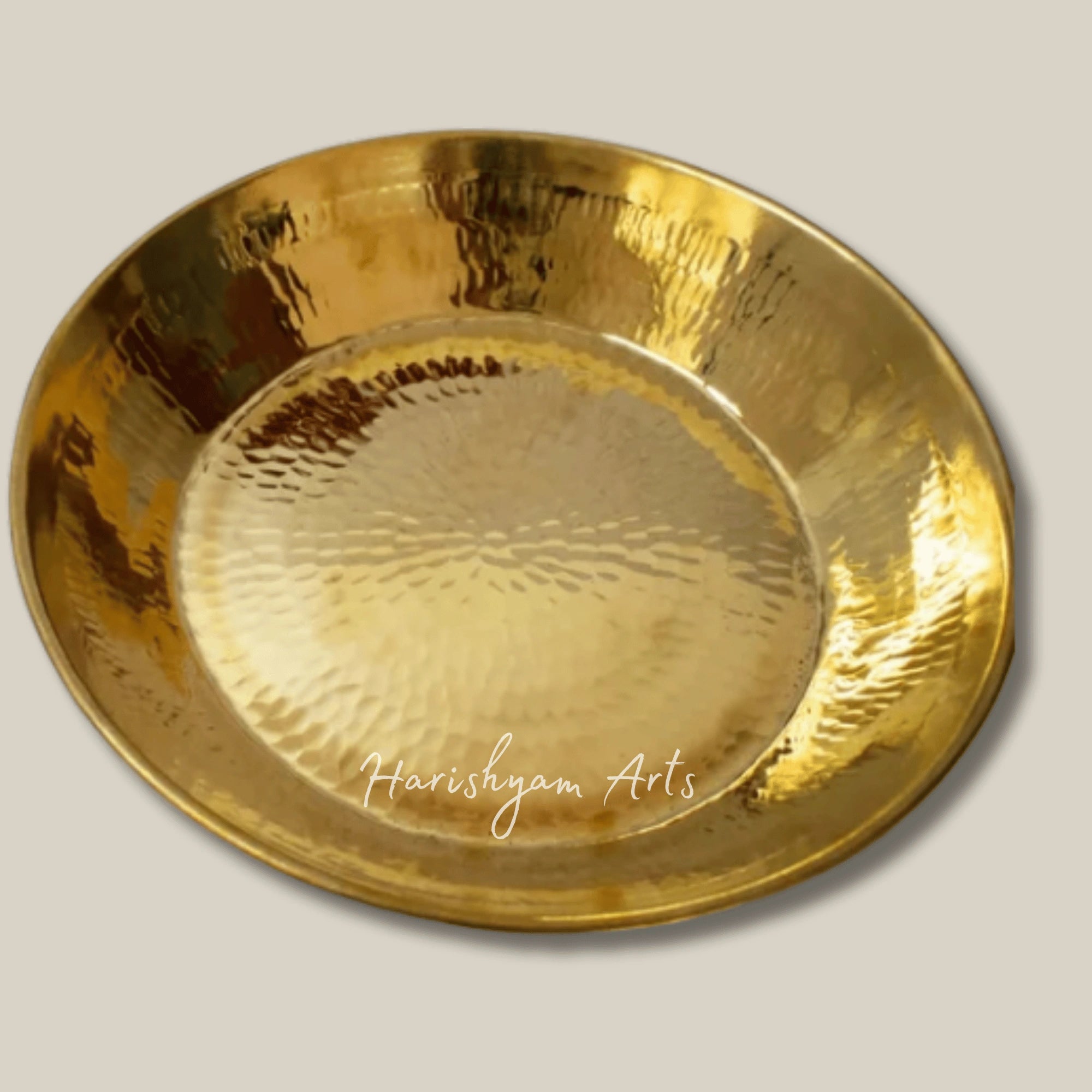 Large Brass Paraat Bowl Without Tin Coating for Dough Mixing