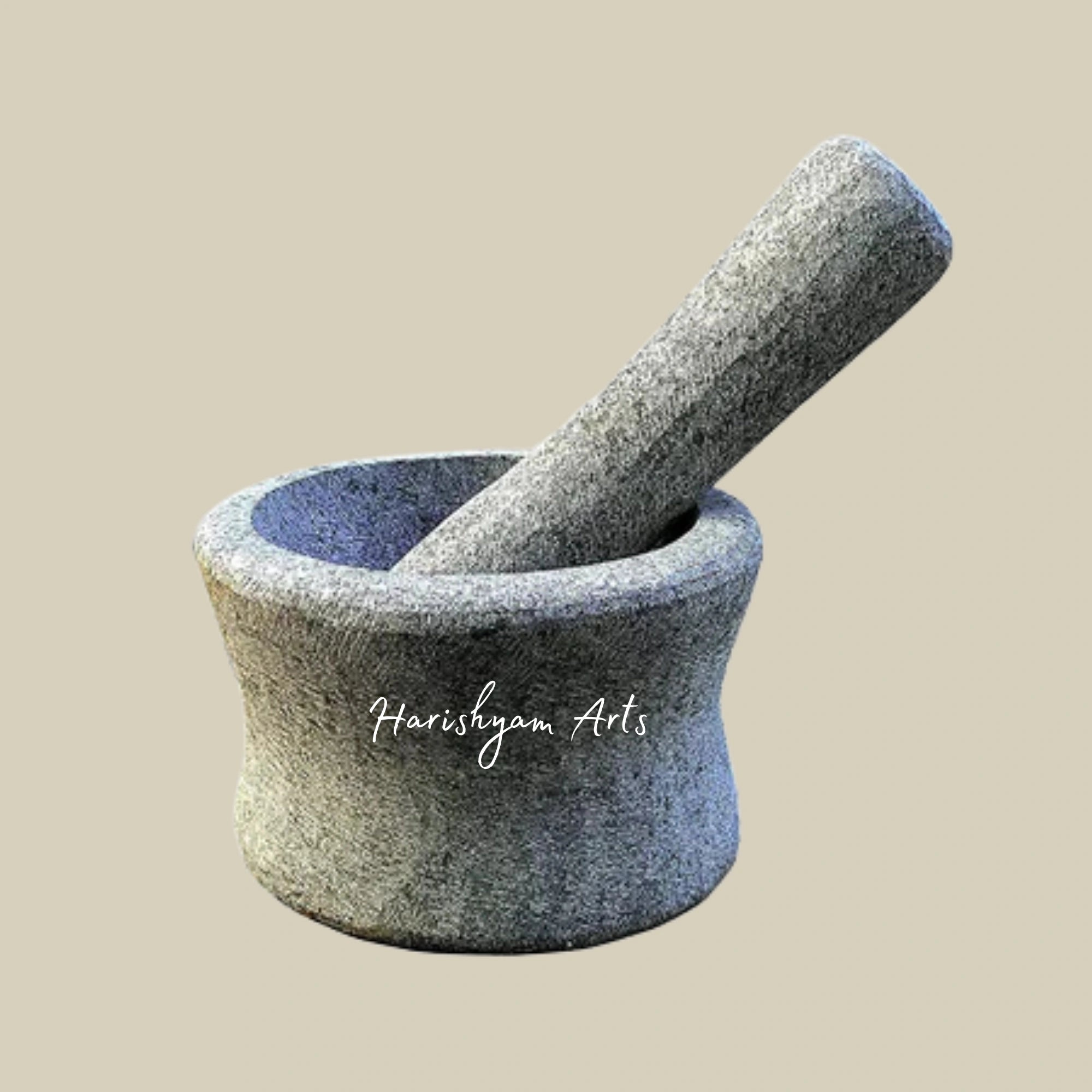 Large Stone Mortar & Pestle Set for Kitchen