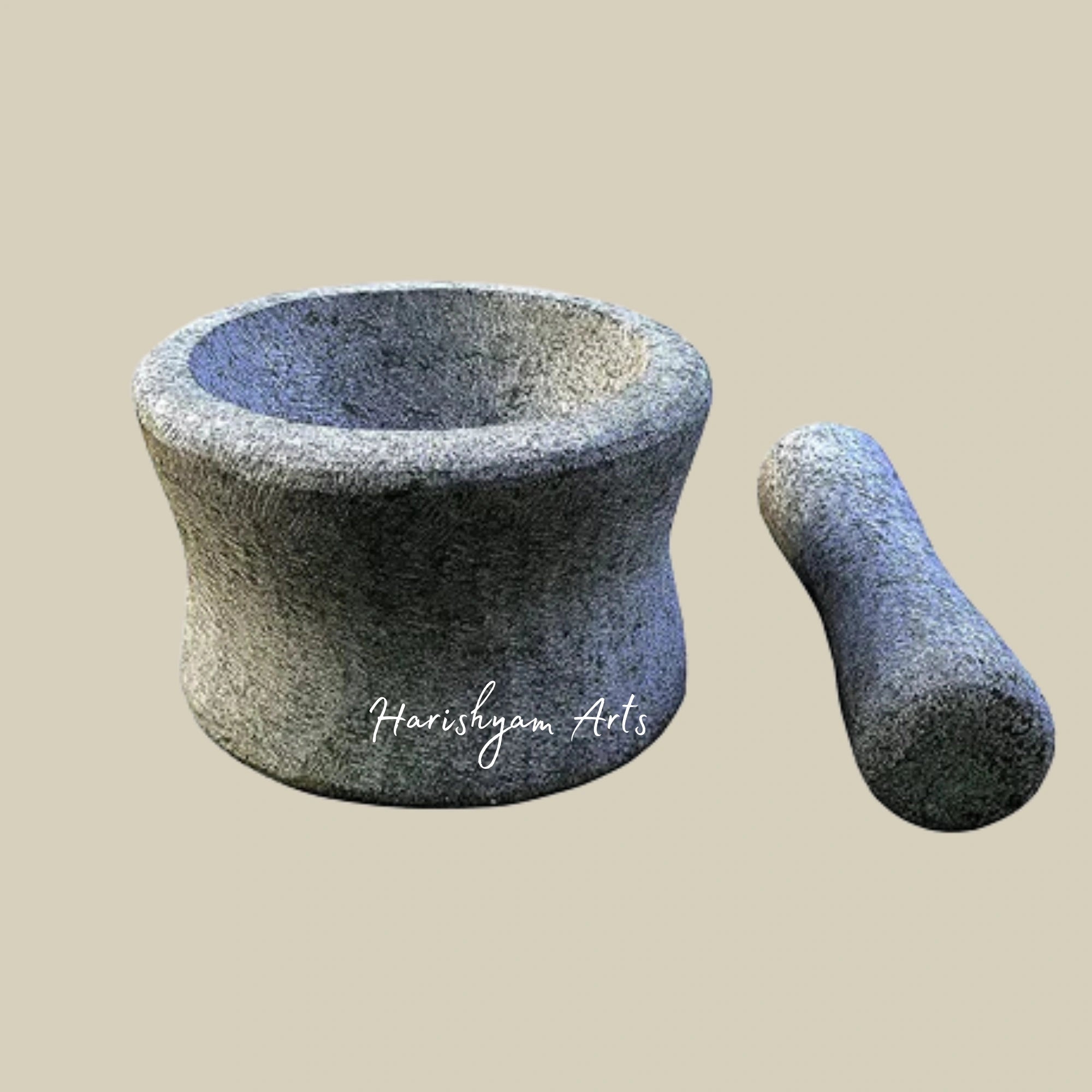 Large Stone Mortar & Pestle Set for Kitchen
