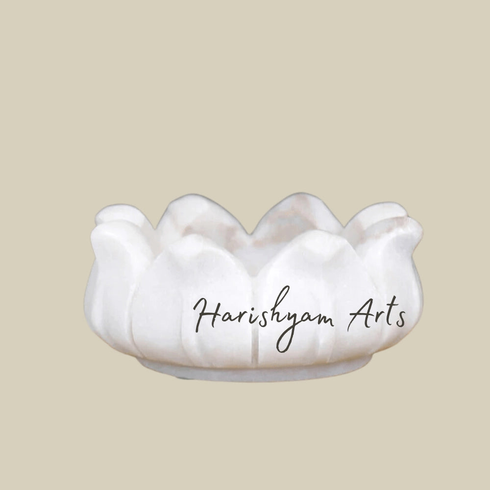 Lotus Flower Marble Urli