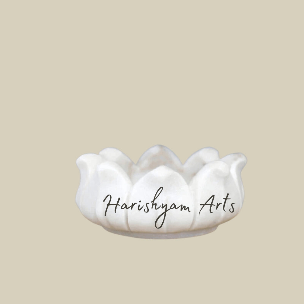 Lotus Flower Marble Urli