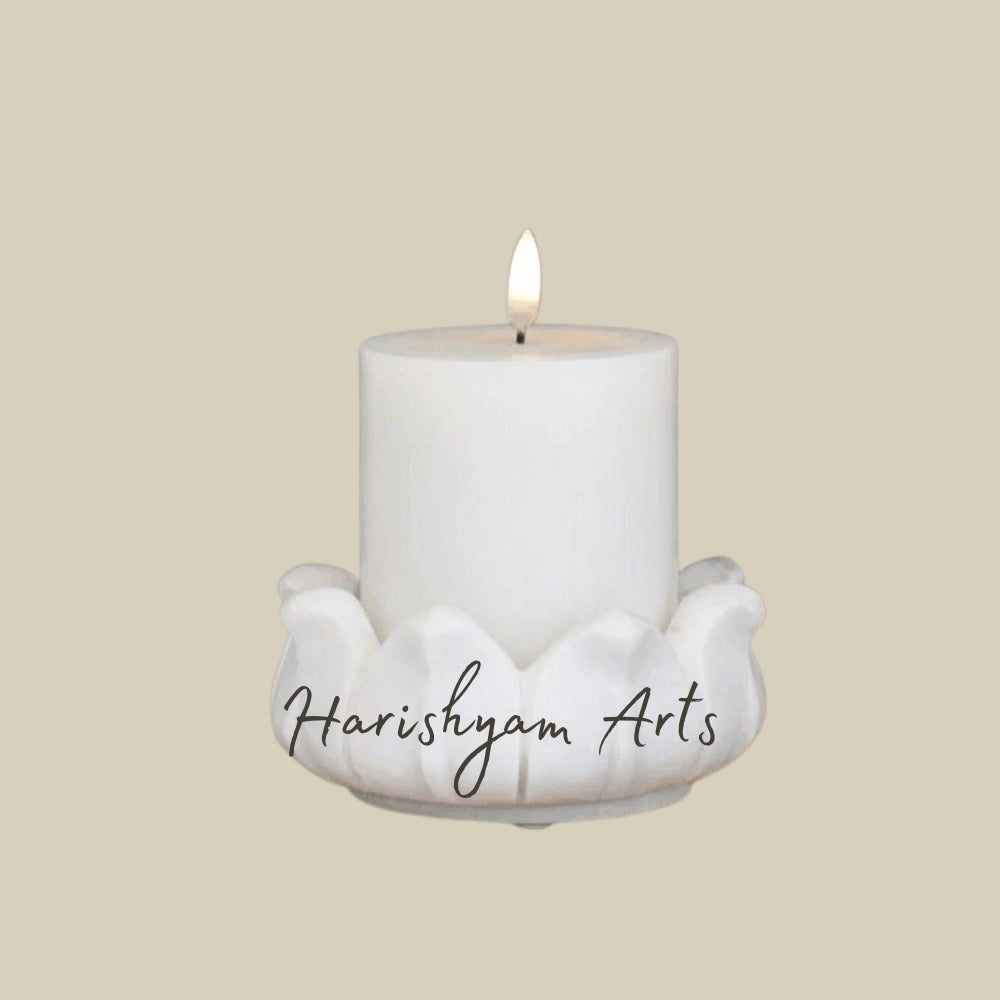 Lotus Flower Marble Urli