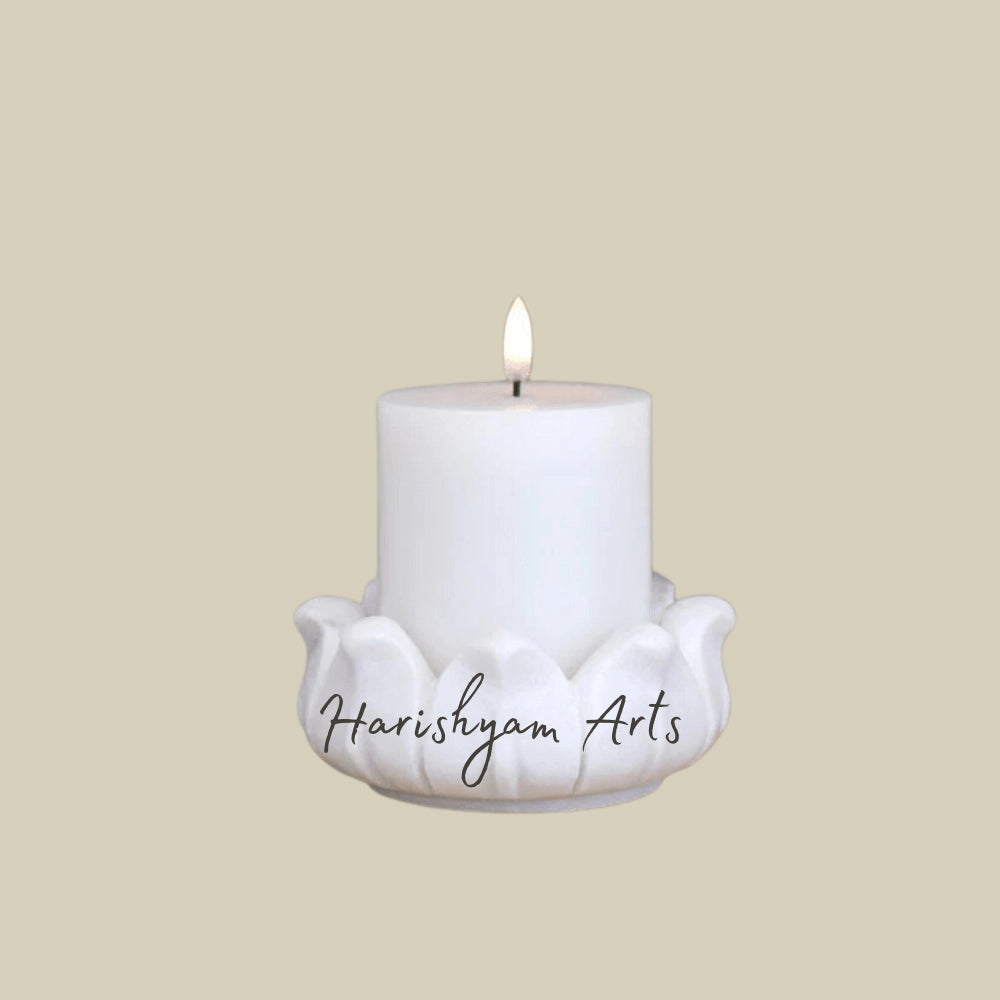 Lotus Flower Marble Urli