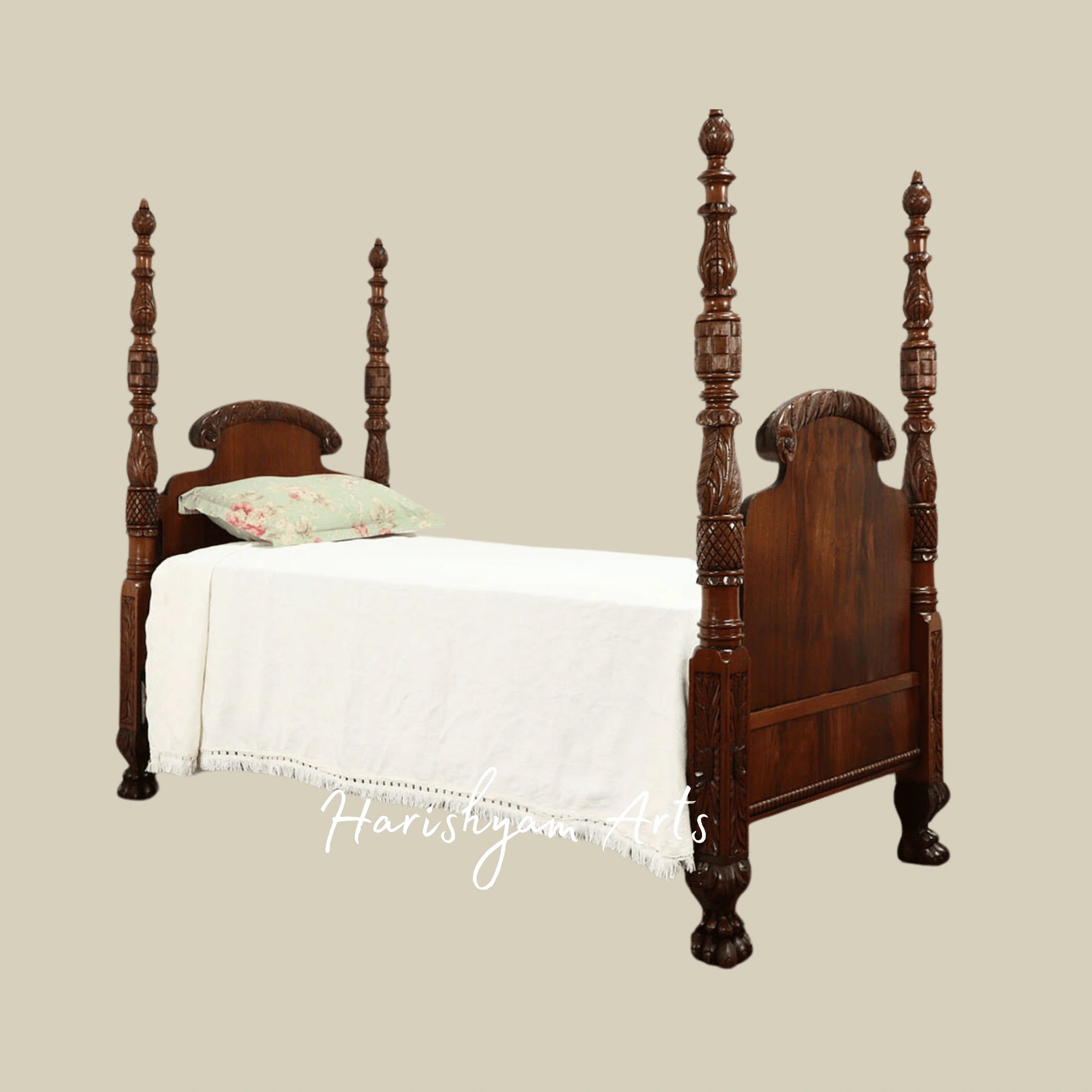Luxury Antique Wooden Four Poster Bed Timeless Heritage Collection