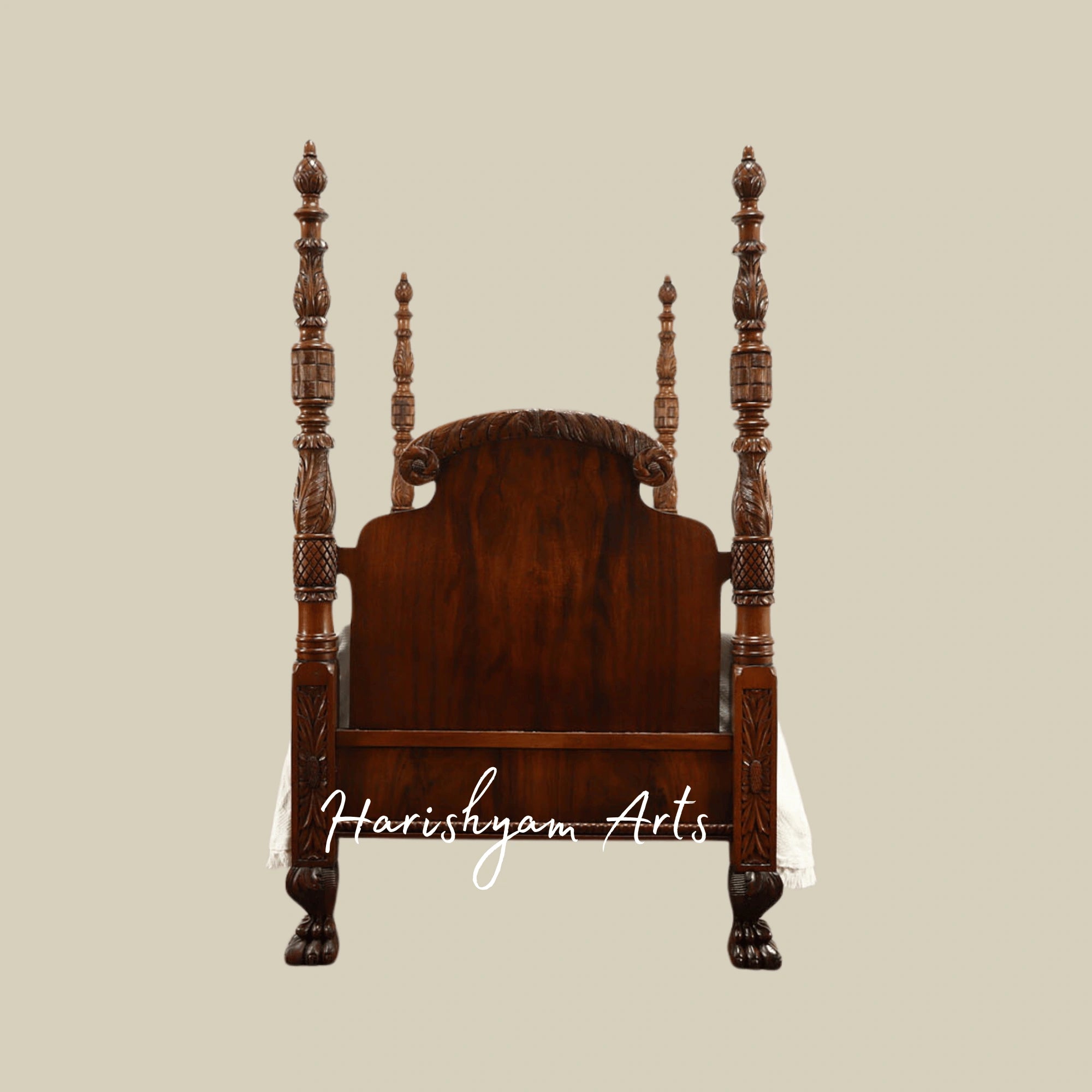 Luxury Antique Wooden Four Poster Bed Timeless Heritage Collection