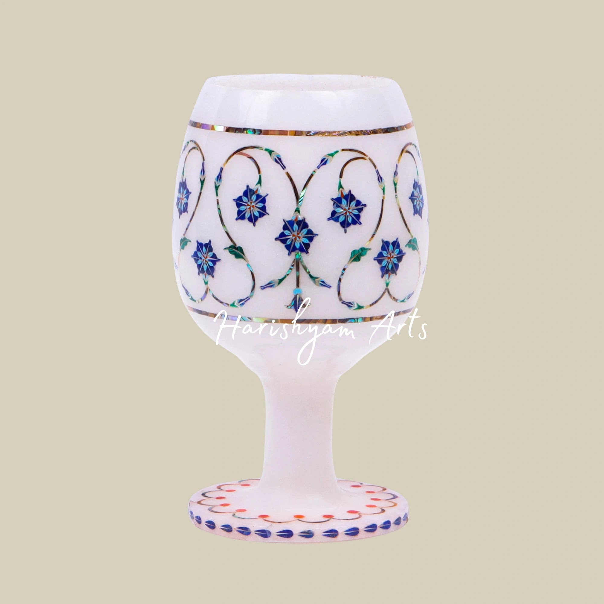 Luxury Marble Brandy Goblet Classic Handcrafted Stemware