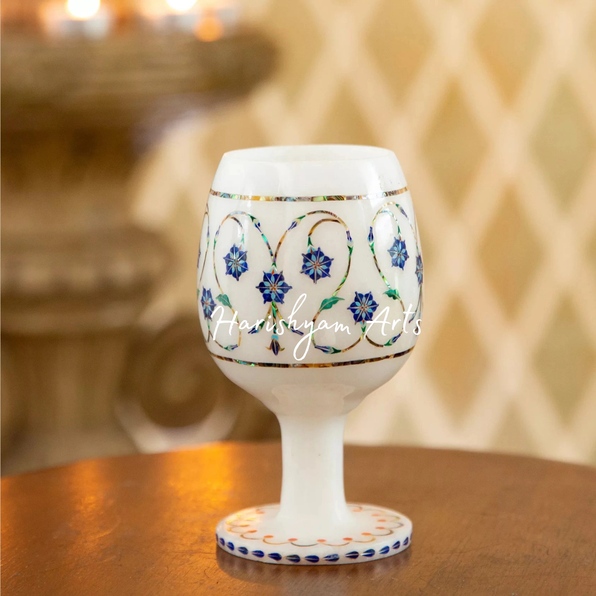 Luxury Marble Brandy Goblet Classic Handcrafted Stemware