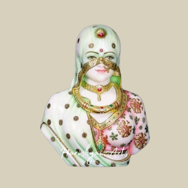 Marble Artwork of Bani Thani Rajasthani Heritage Piece