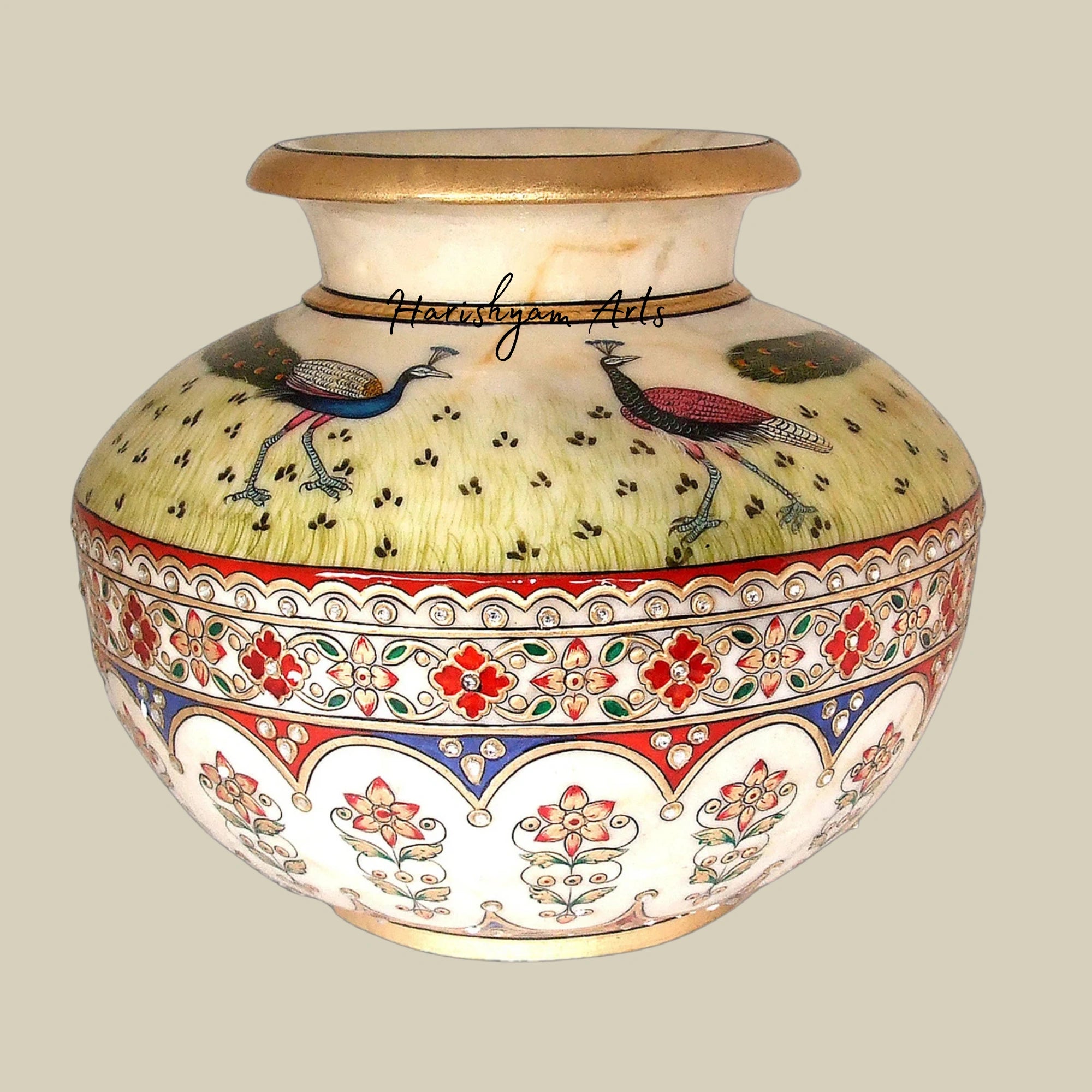 Marble Decorative Pot Artistic Table Décor and Home Accent