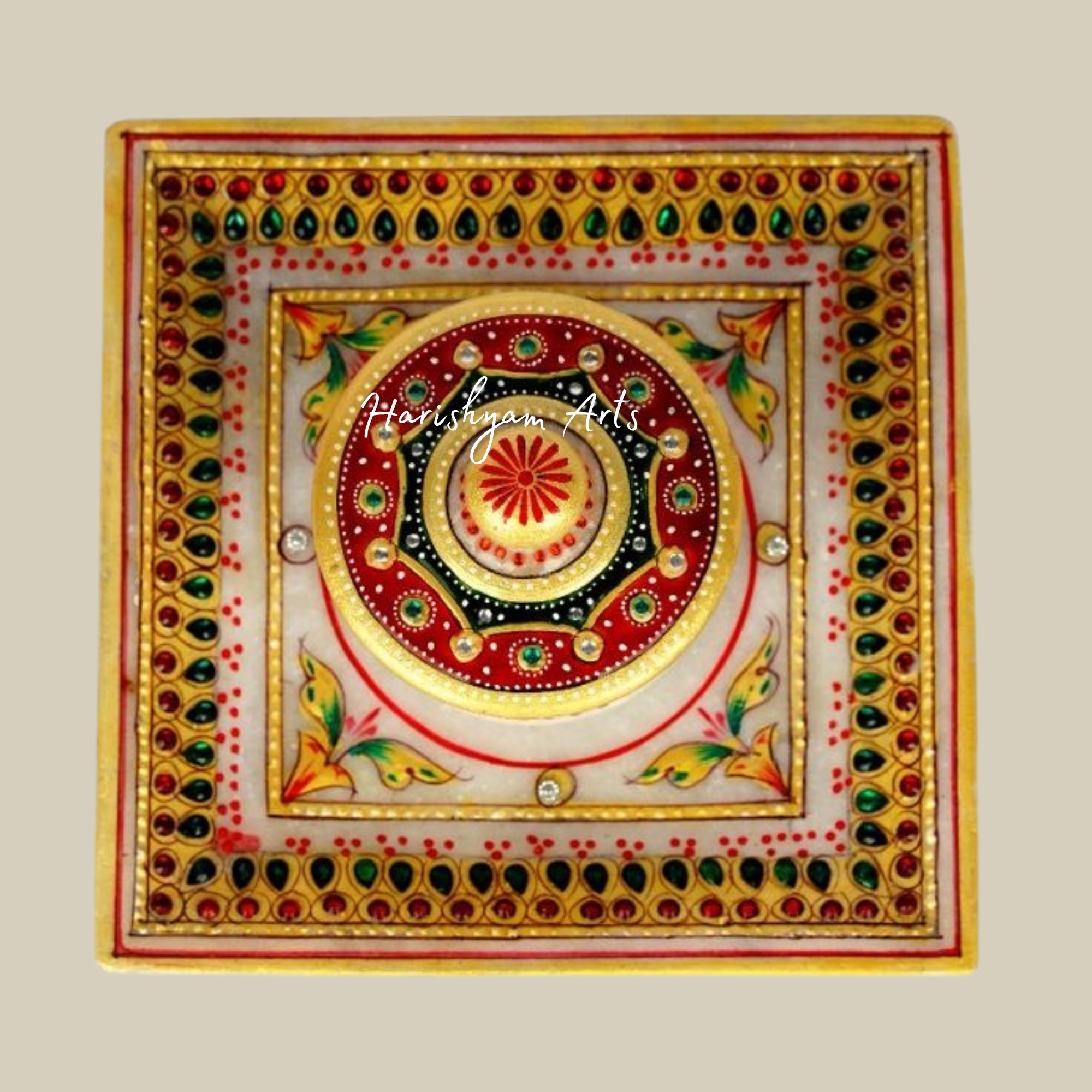 Marble Handcrafted Container Box with Tray for Jewelry and Trinkets