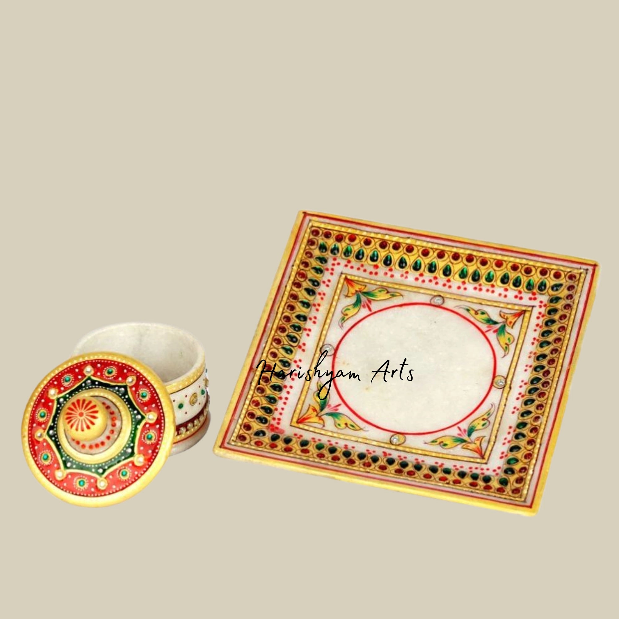 Marble Handcrafted Container Box with Tray for Jewelry and Trinkets3