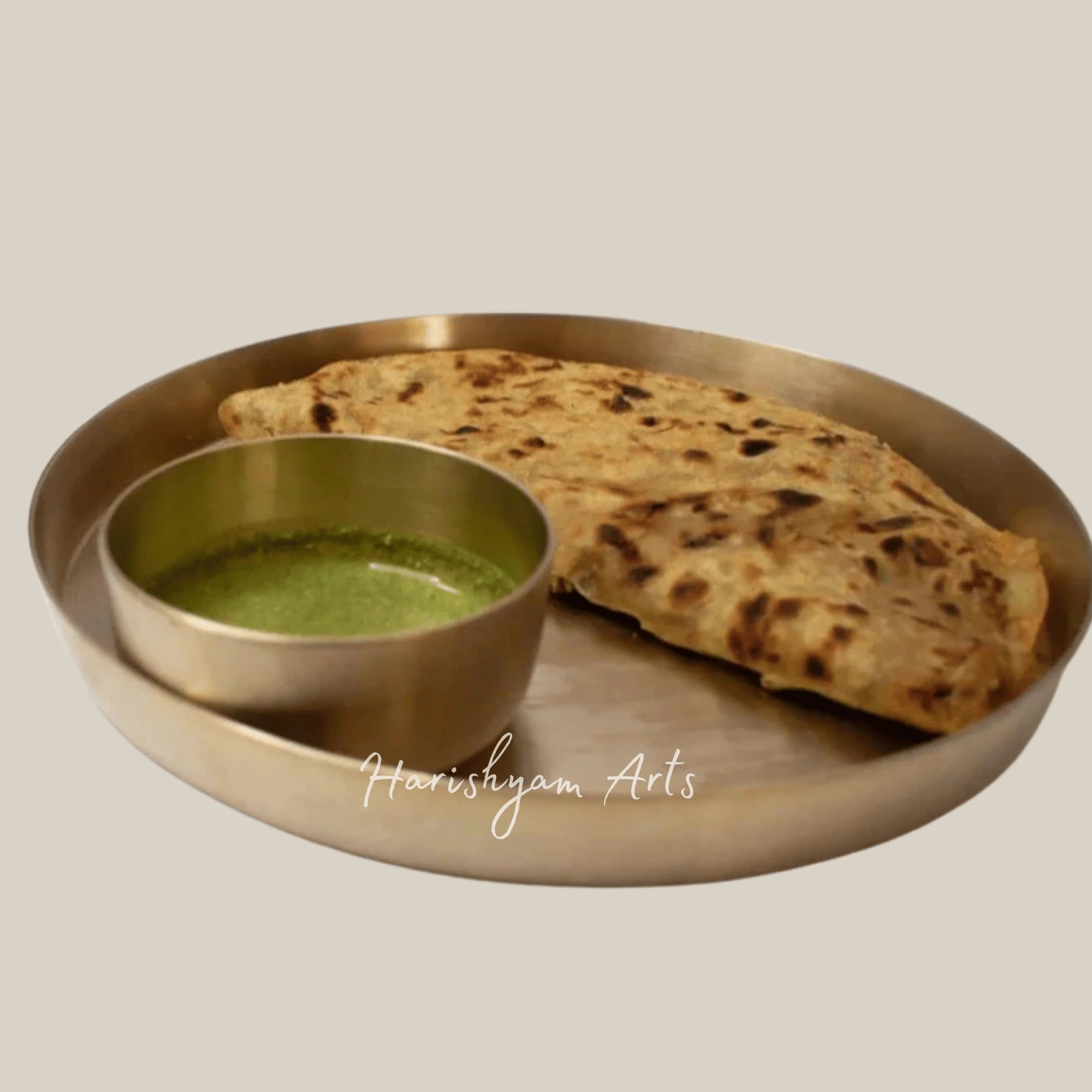 Matte Finish Kansa Thali for Traditional Indian Dining