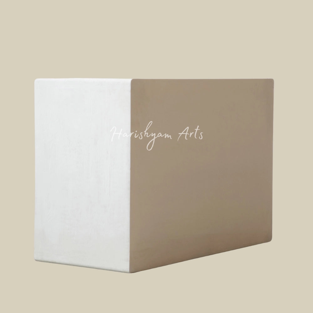 Off-White Finish Wooden Chest of Drawers