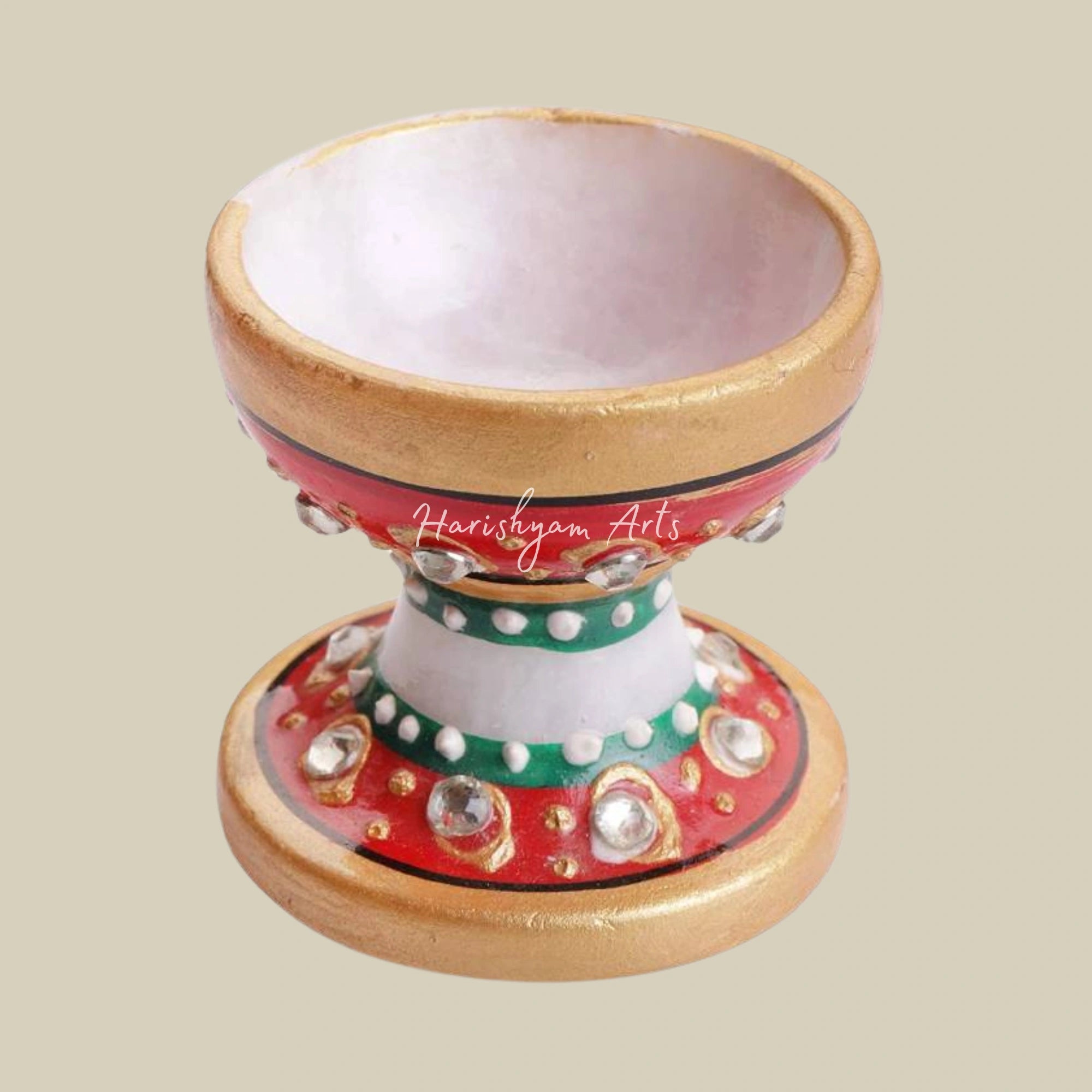 Painted Marble Diyas for Puja and Festive Décor1