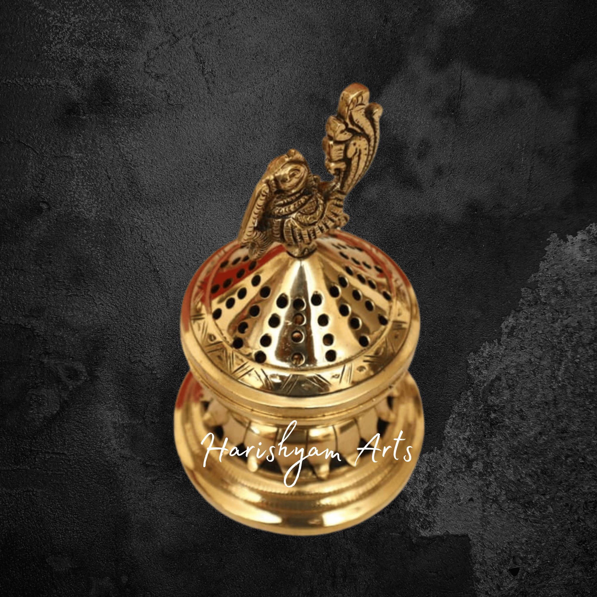 Peacock Design Brass Loban Lamp for Fragrance and Devotion