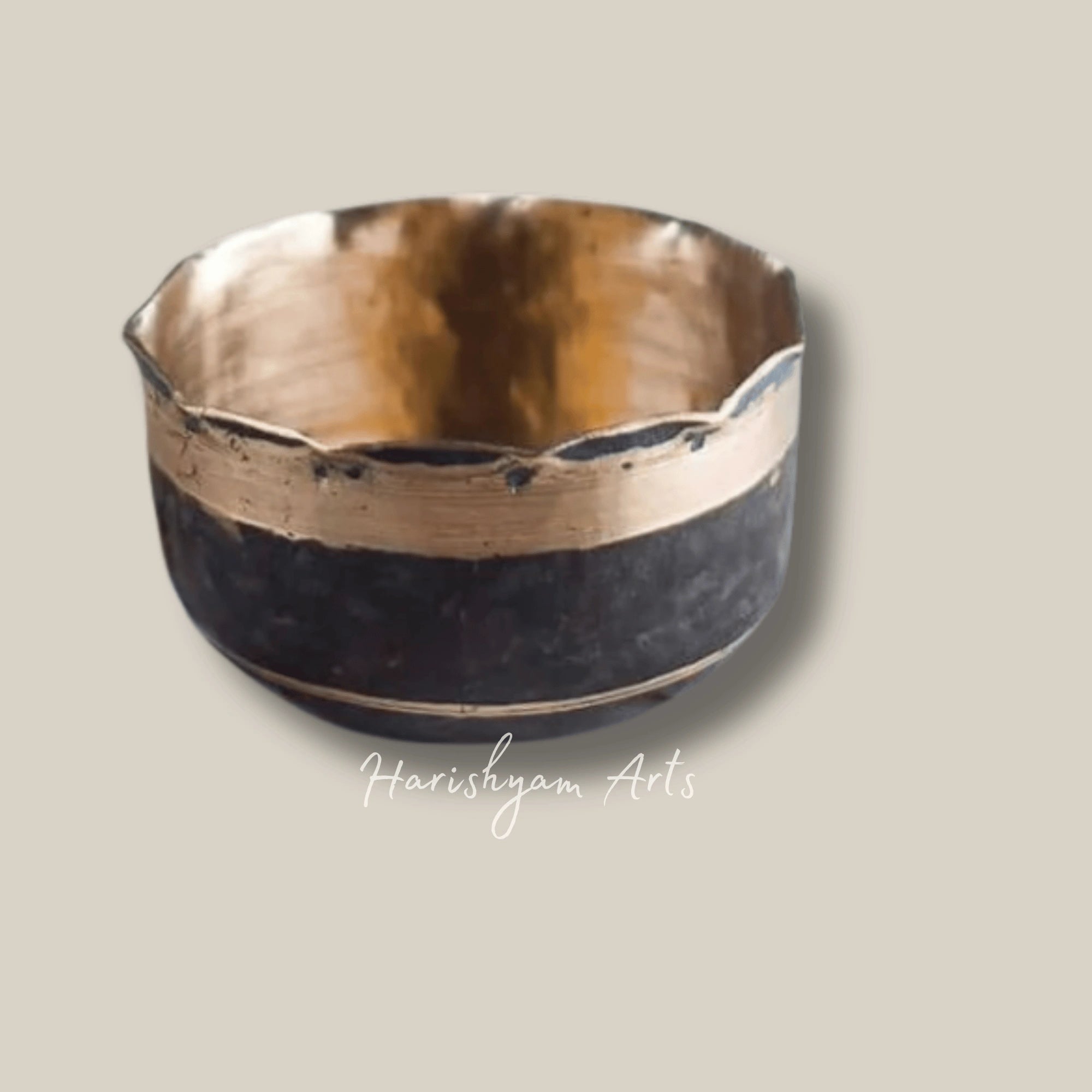 Petal Shaped Kansa Bronze Bowl for Elegant Food Presentation