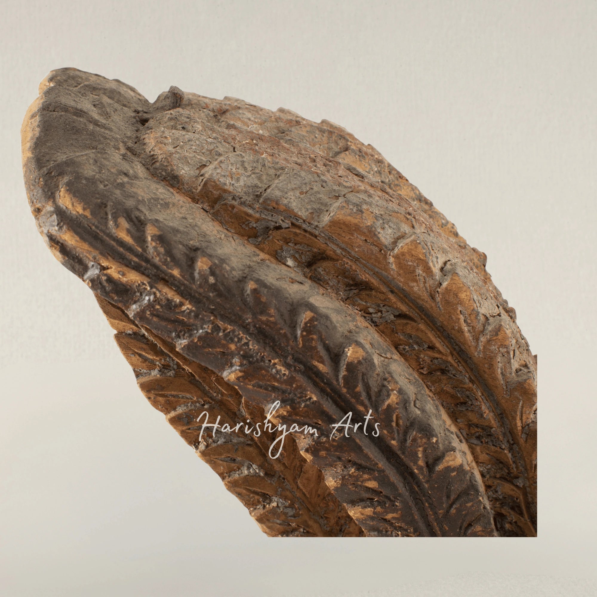 Phoenix Rising Carving Presented as Intricate Wood Art on Canvas