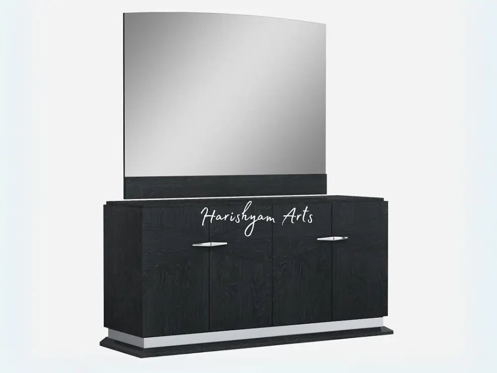Premium Dining Set with Grey High Gloss Lacquer Finish