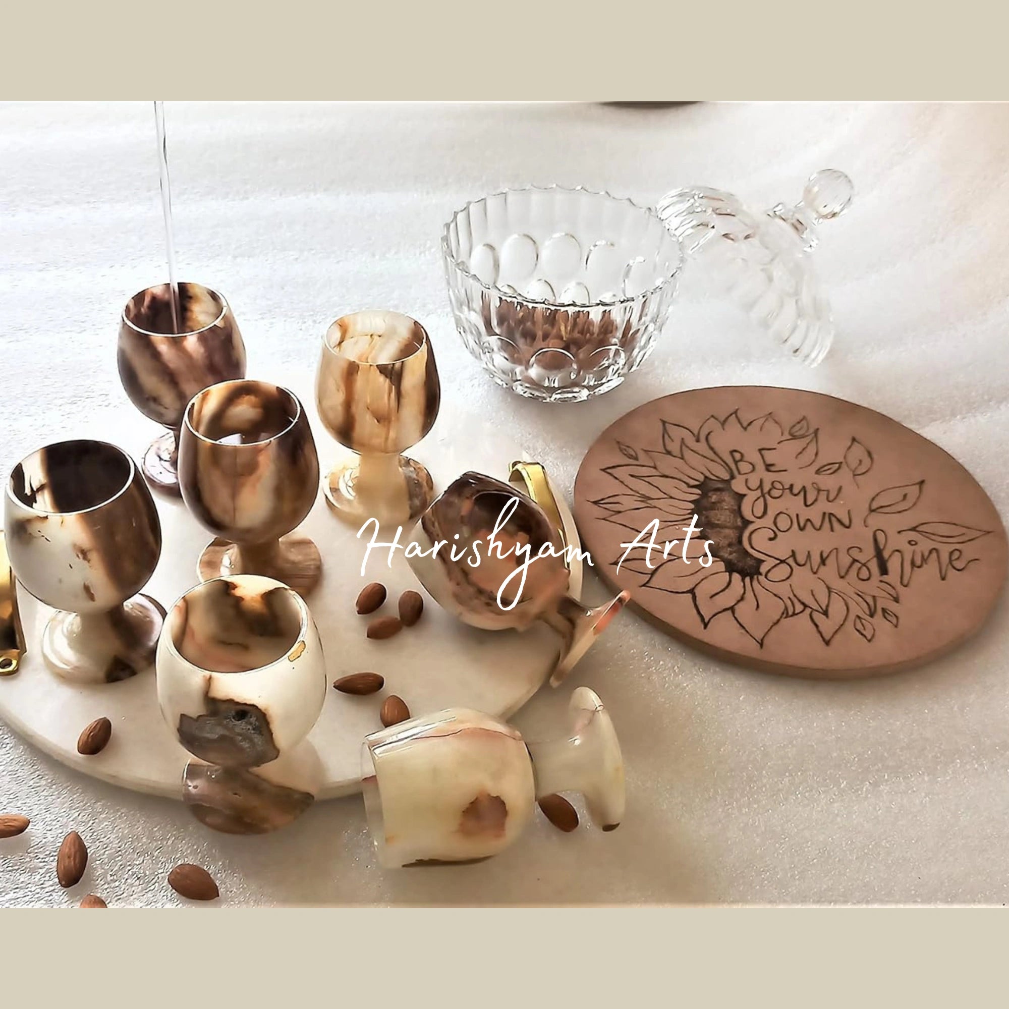 Premium Italian Stone Wine Goblet Elegant Home Bar Collection5
