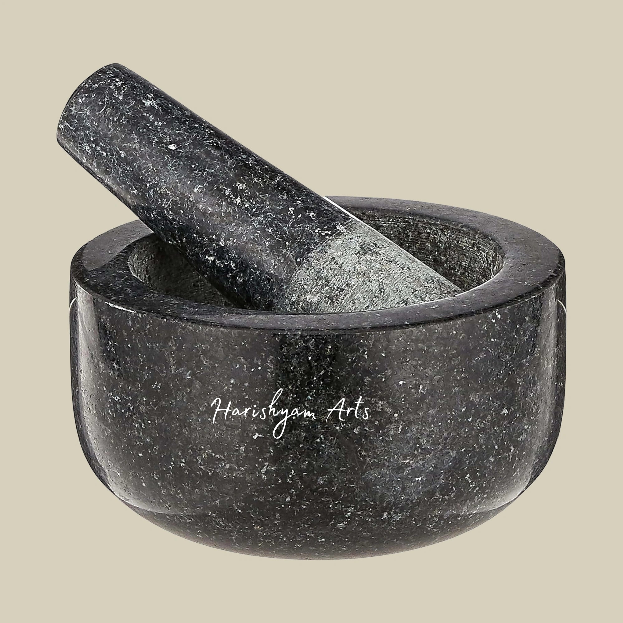 Premium Large Black Mortar & Pestle Set – Ideal for Herbs, Spices & Medicines