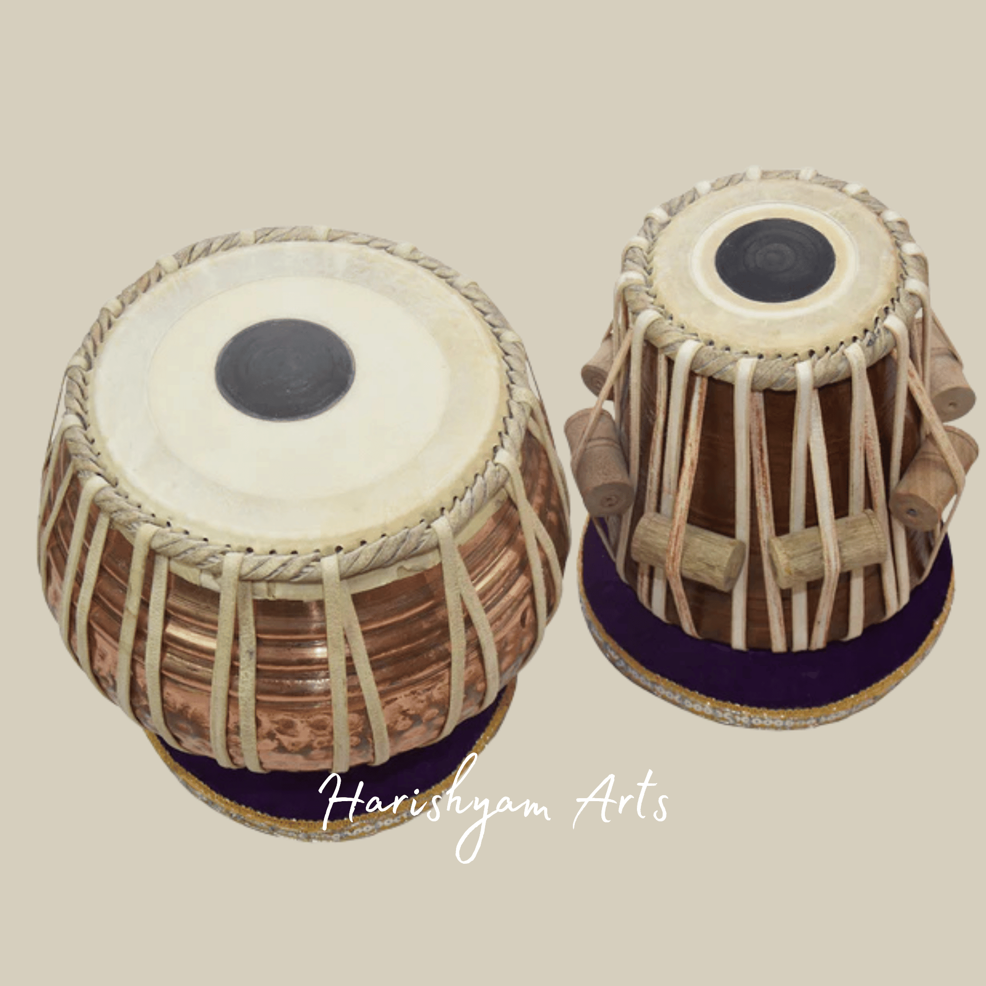 Professional Copper Tabla Set with Handcrafted Drum Pair for Musicians