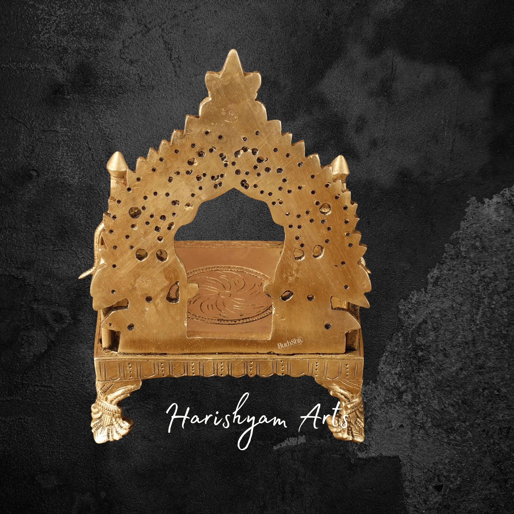 Pure Brass Peeta Throne for Hindu God Idols in Pooja Room