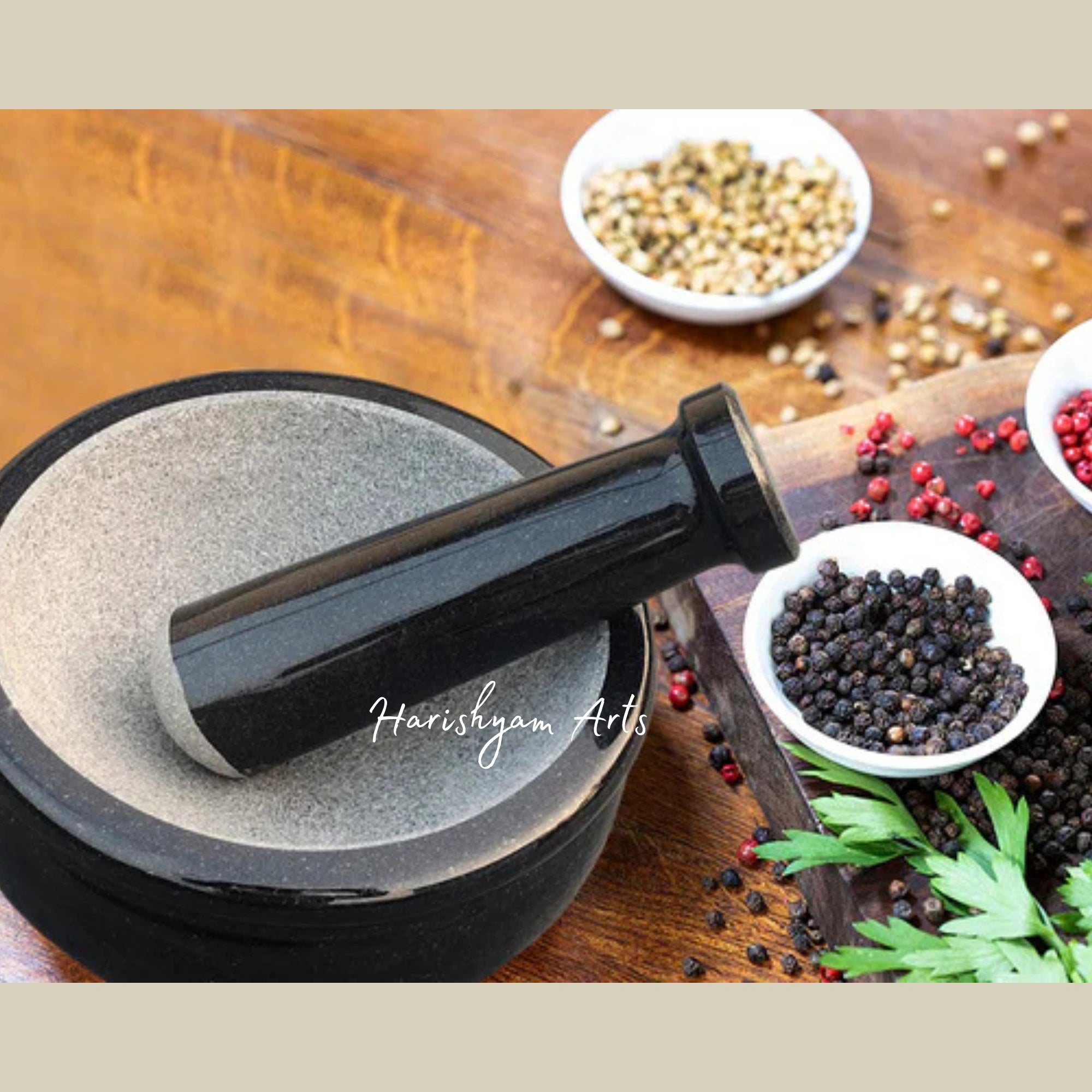 Pure Granite Mortar & Pestle Set
