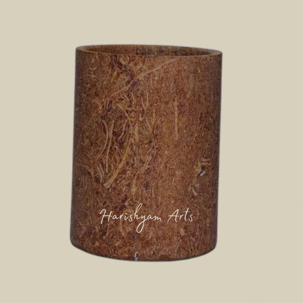 Raw Unpolished Desert Rock Drinkware Artisan Crafted Jaisalmer Habur Stone Tumbler Set 350ml