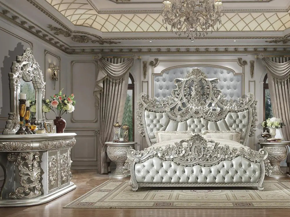 Regal Silver King Bedroom Ensemble 3-Piece Set