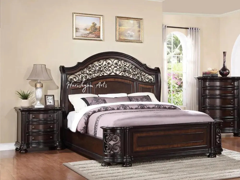Rich Espresso 3-Piece Queen Solid Hardwood Bedroom Set