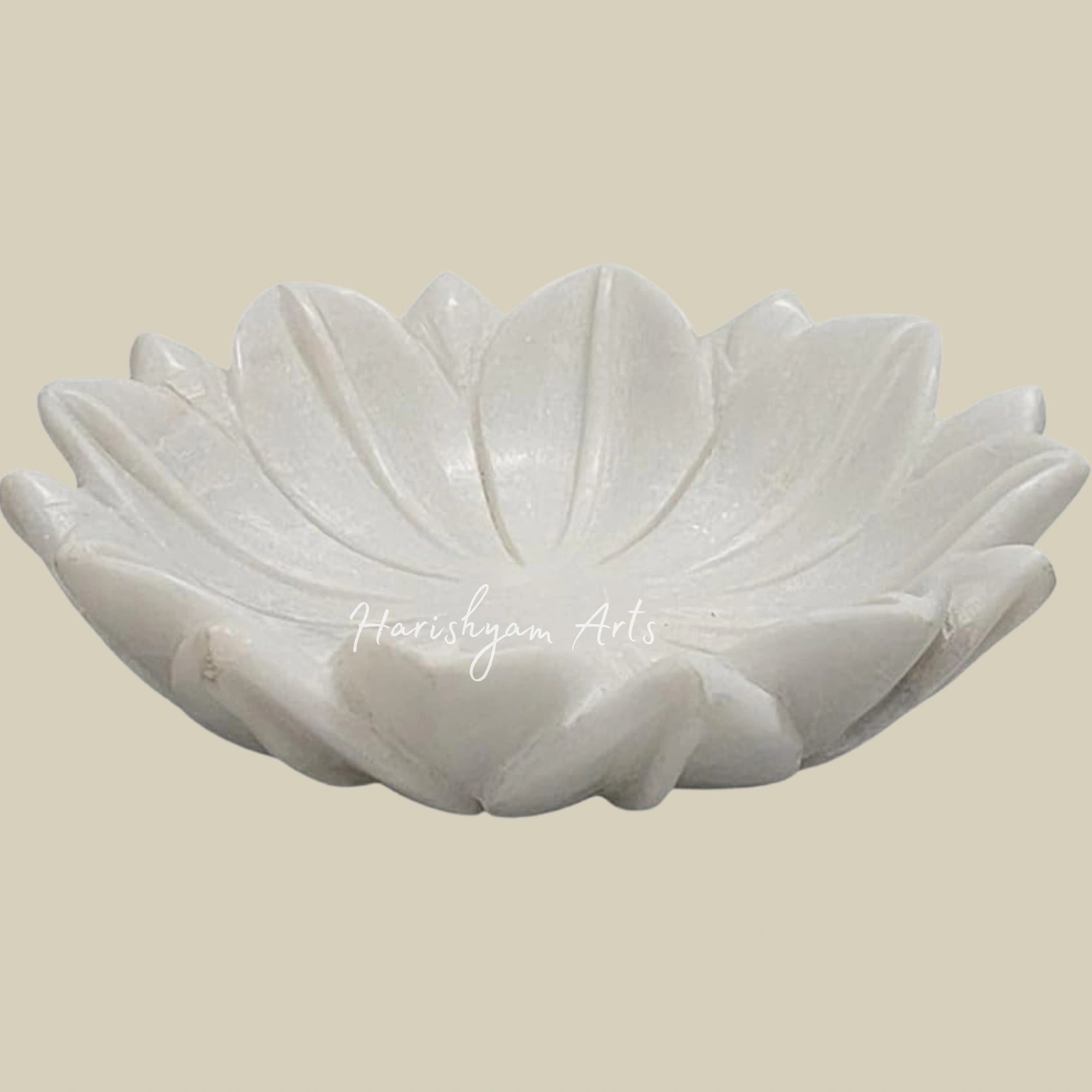 Round Marble Urli Bowl with Leafy Design for Home Décor1