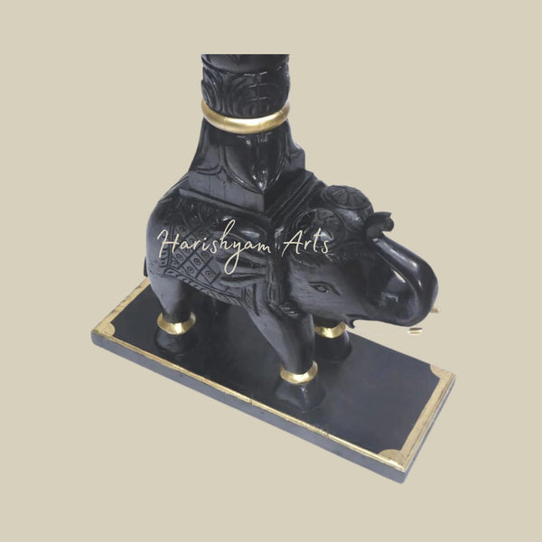 Royal Carved Elephants Jhula in Teak Wood