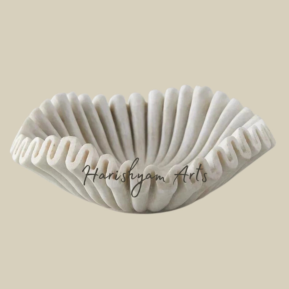 Ruffle marble bowl