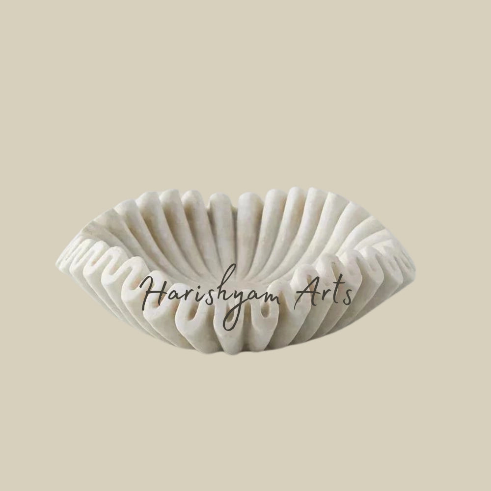 Ruffle marble bowl