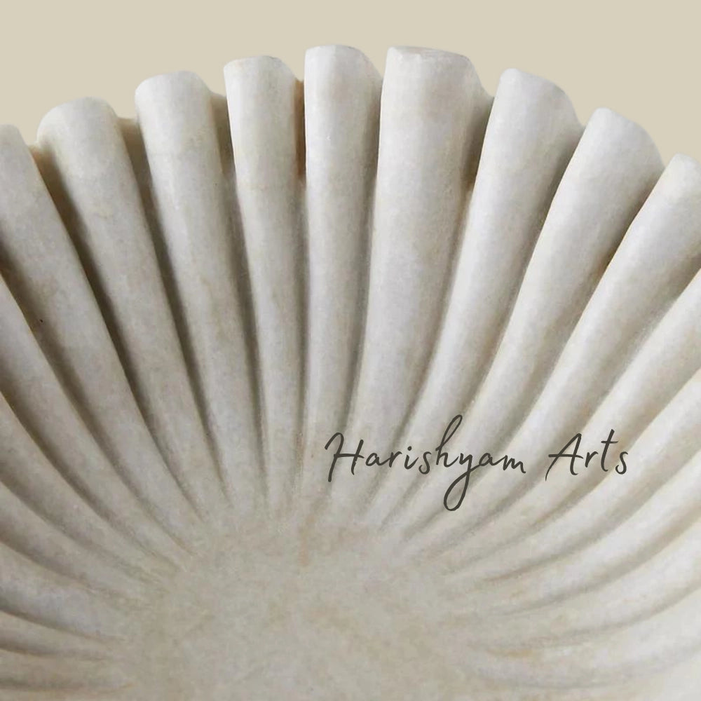 Ruffle marble bowl