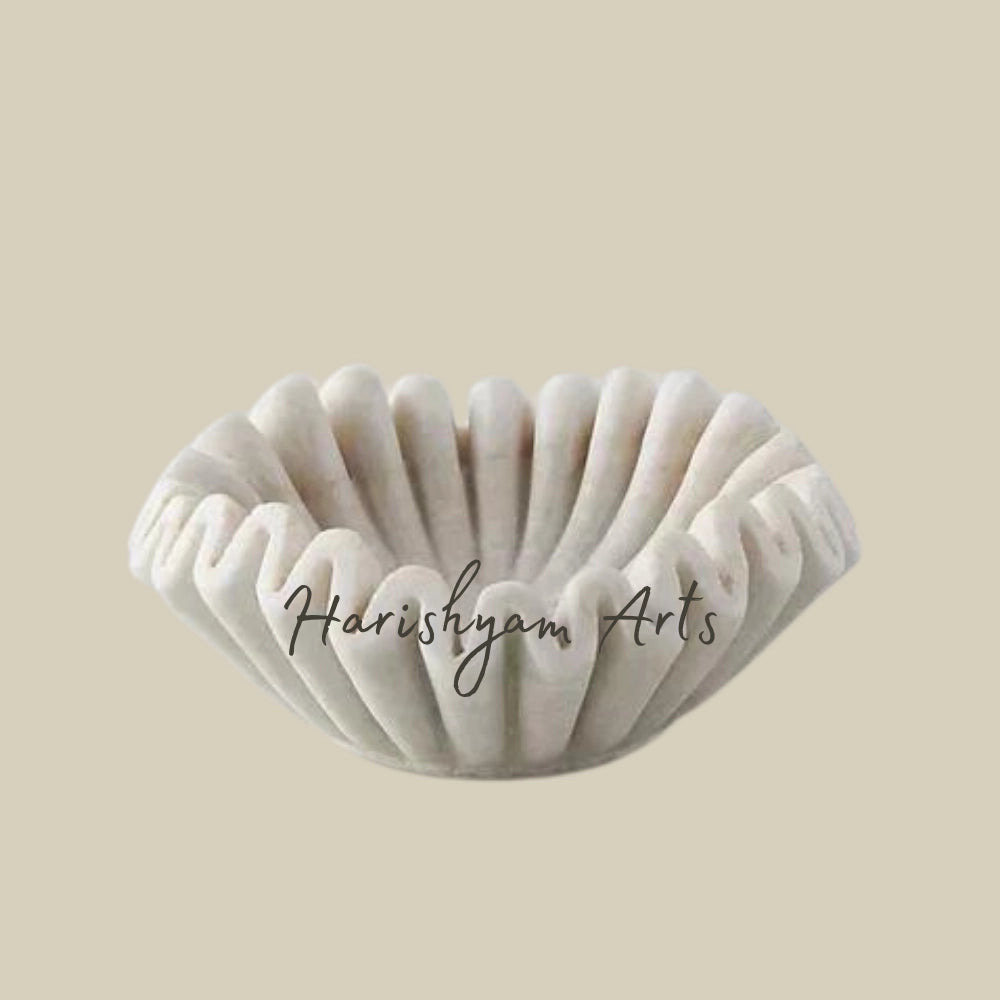 Ruffle marble bowl