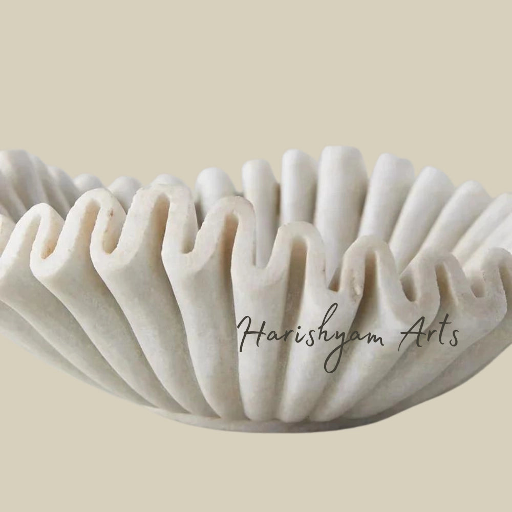 Ruffle marble bowl