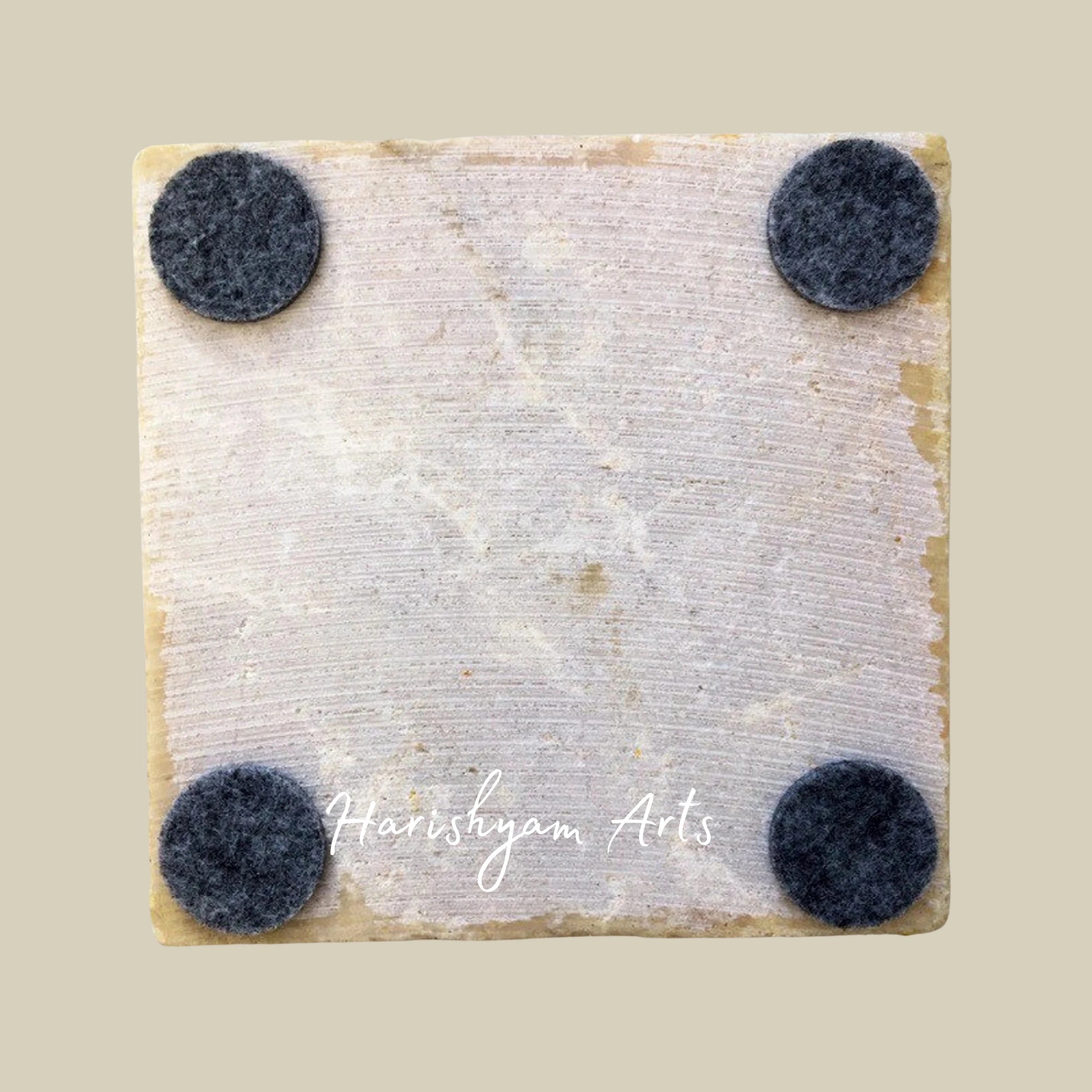 Rustic Marble Stone Coasters Set of 6 Pale Matt Natural Chunky Heavy Tumbled White Grey Marble Tile Coasters