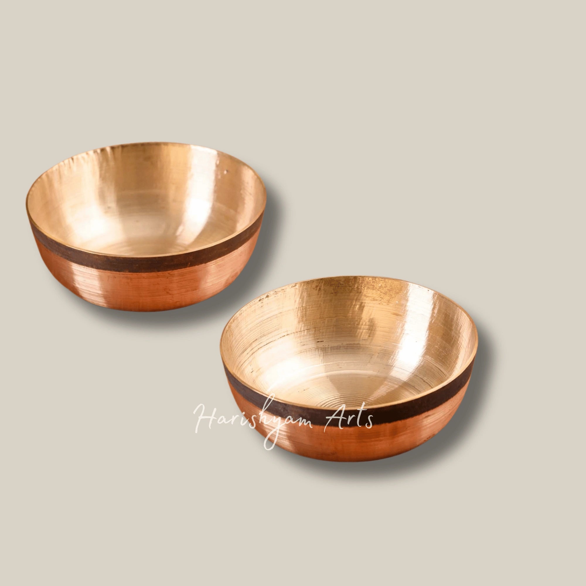 Set of Two Generous Kansa Katoris for Daily Meals or Festive Feasts